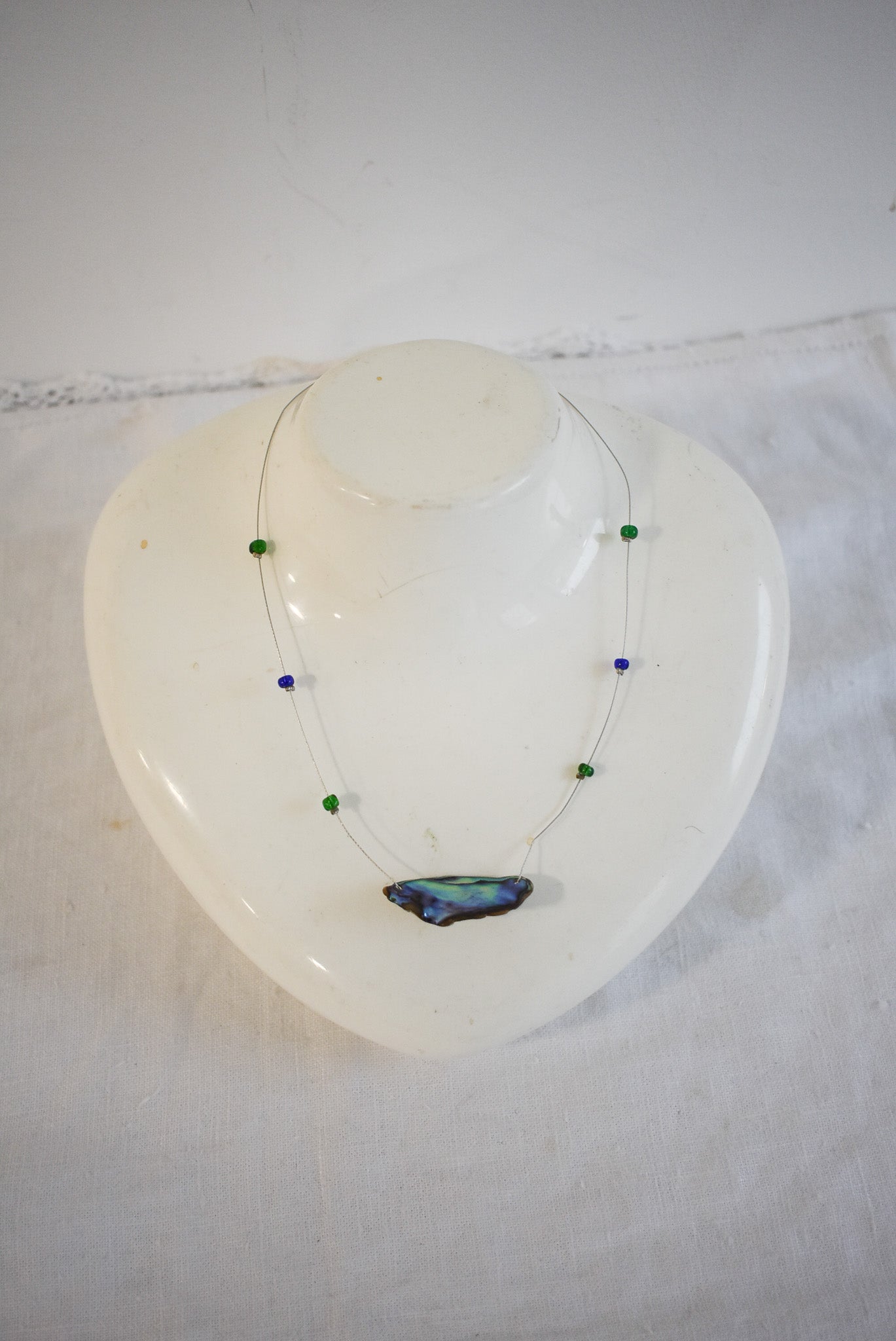Paua shell beaded necklace