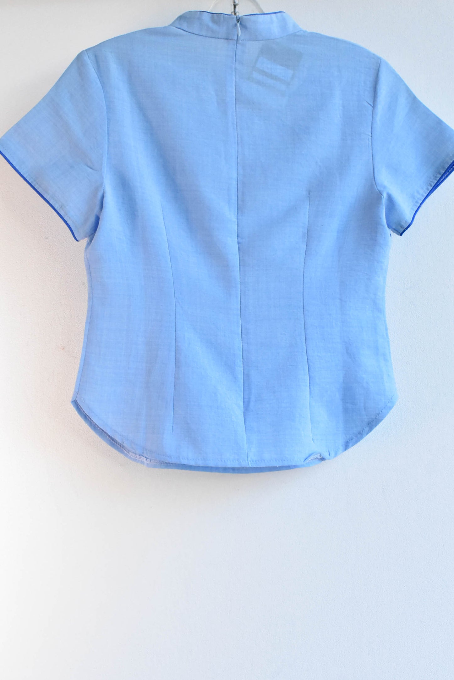 Gu Yitang light blue top with flower, size XS
