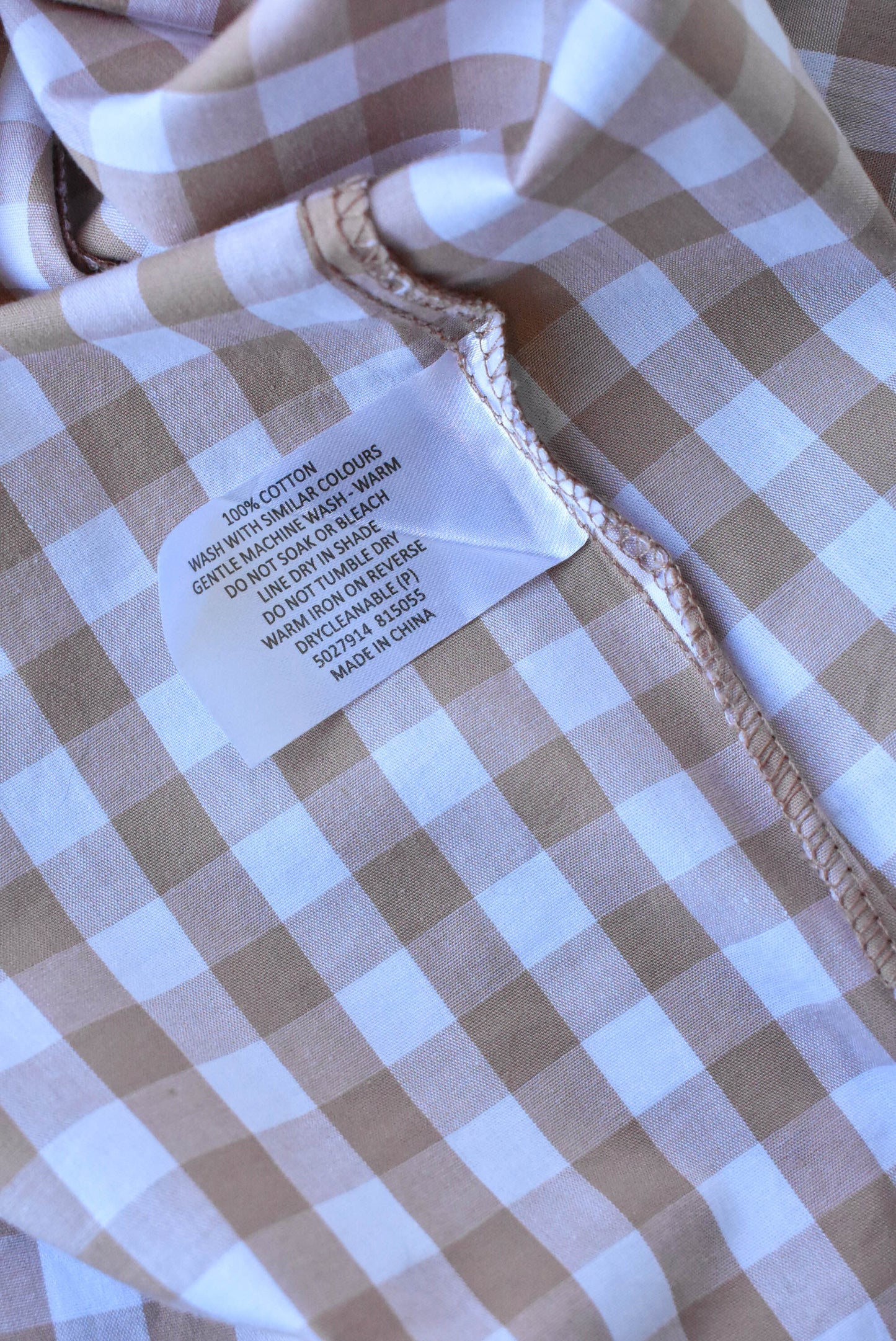 Spirit gingham top, size 14