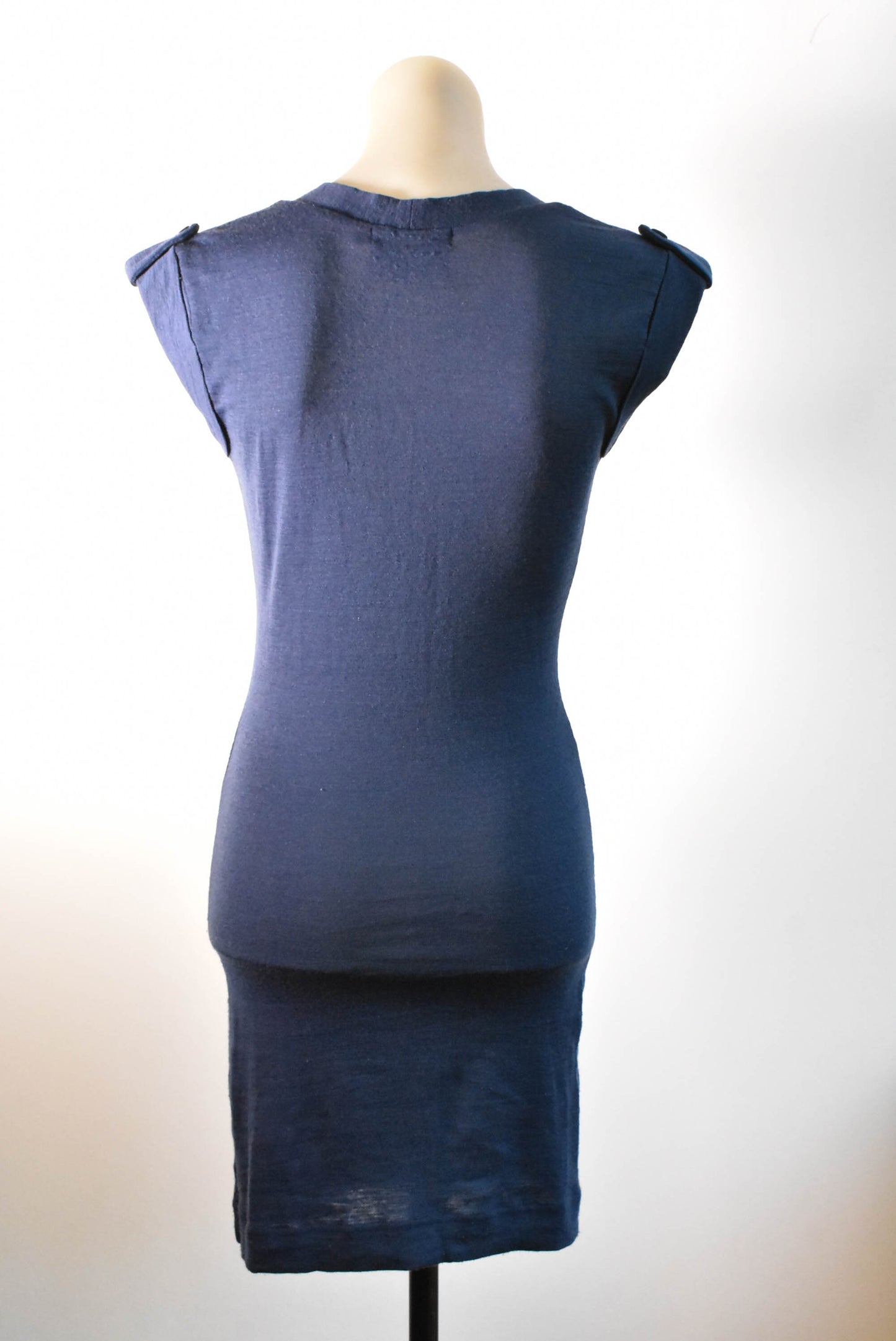 Glassons merino blue vest dress, size 8