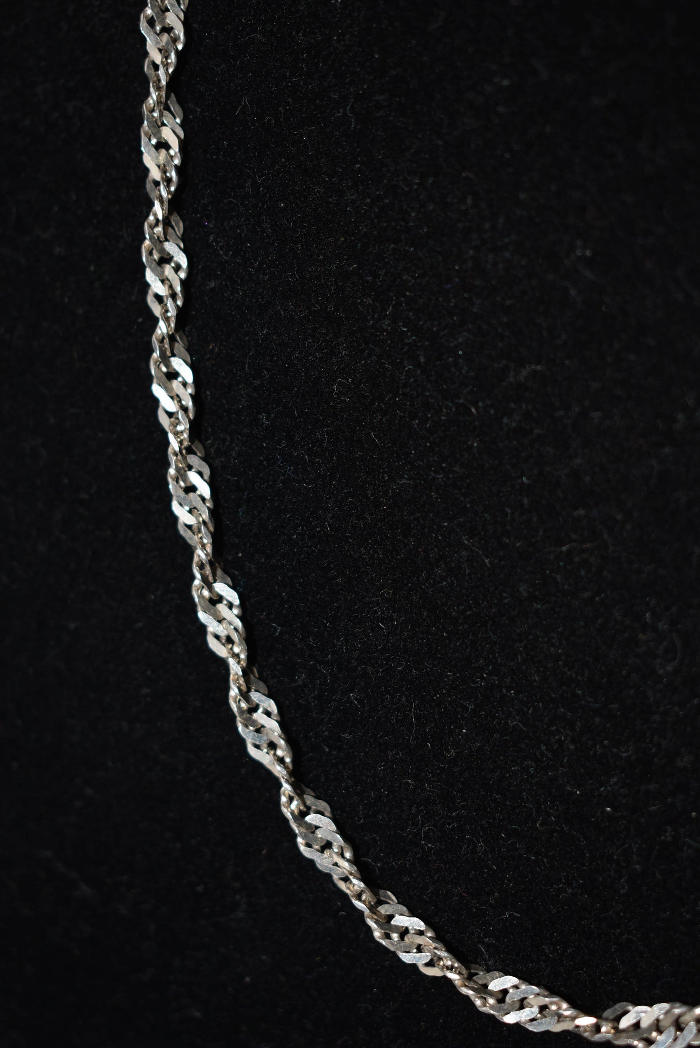 925 silver double helix chain