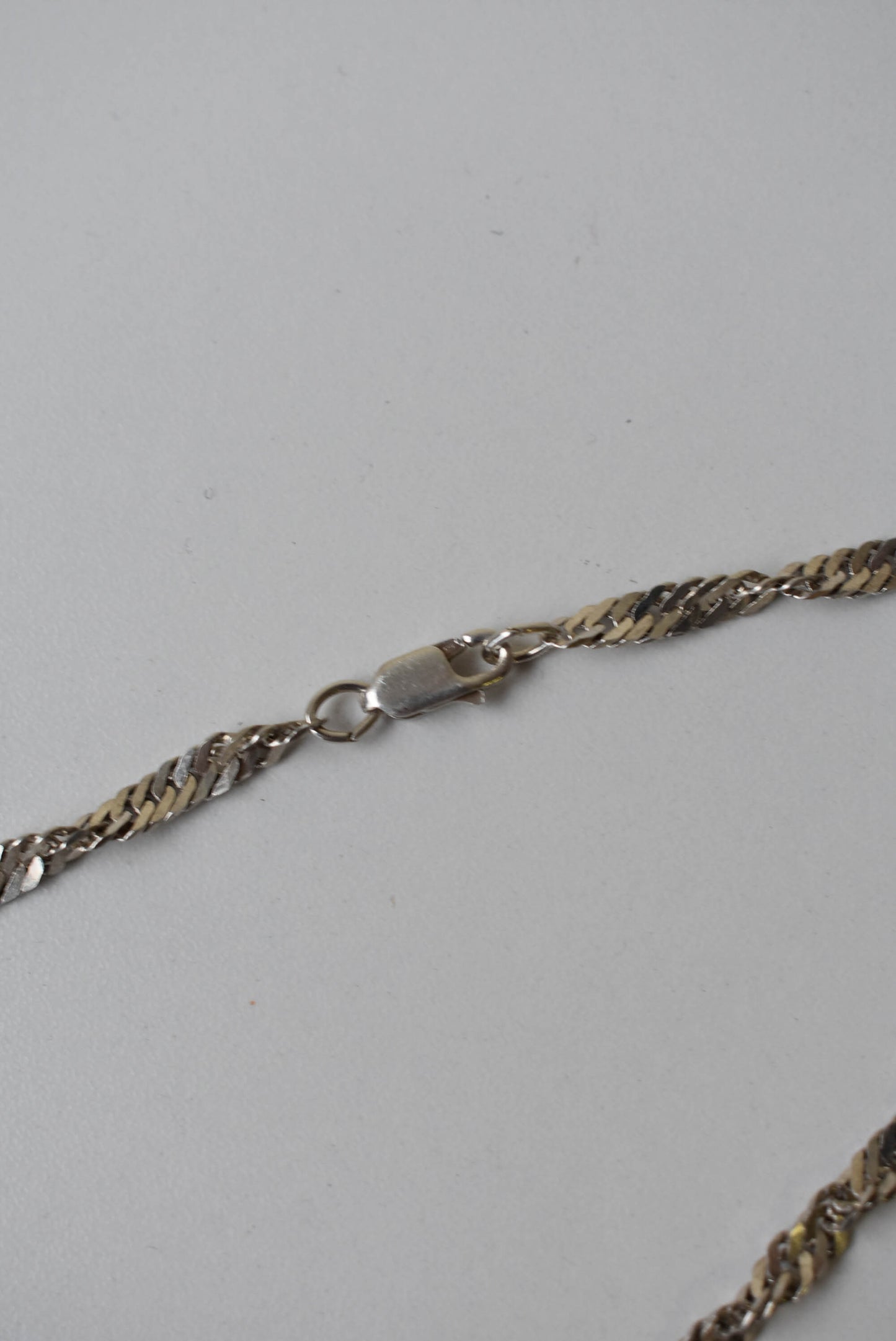 925 silver double helix chain