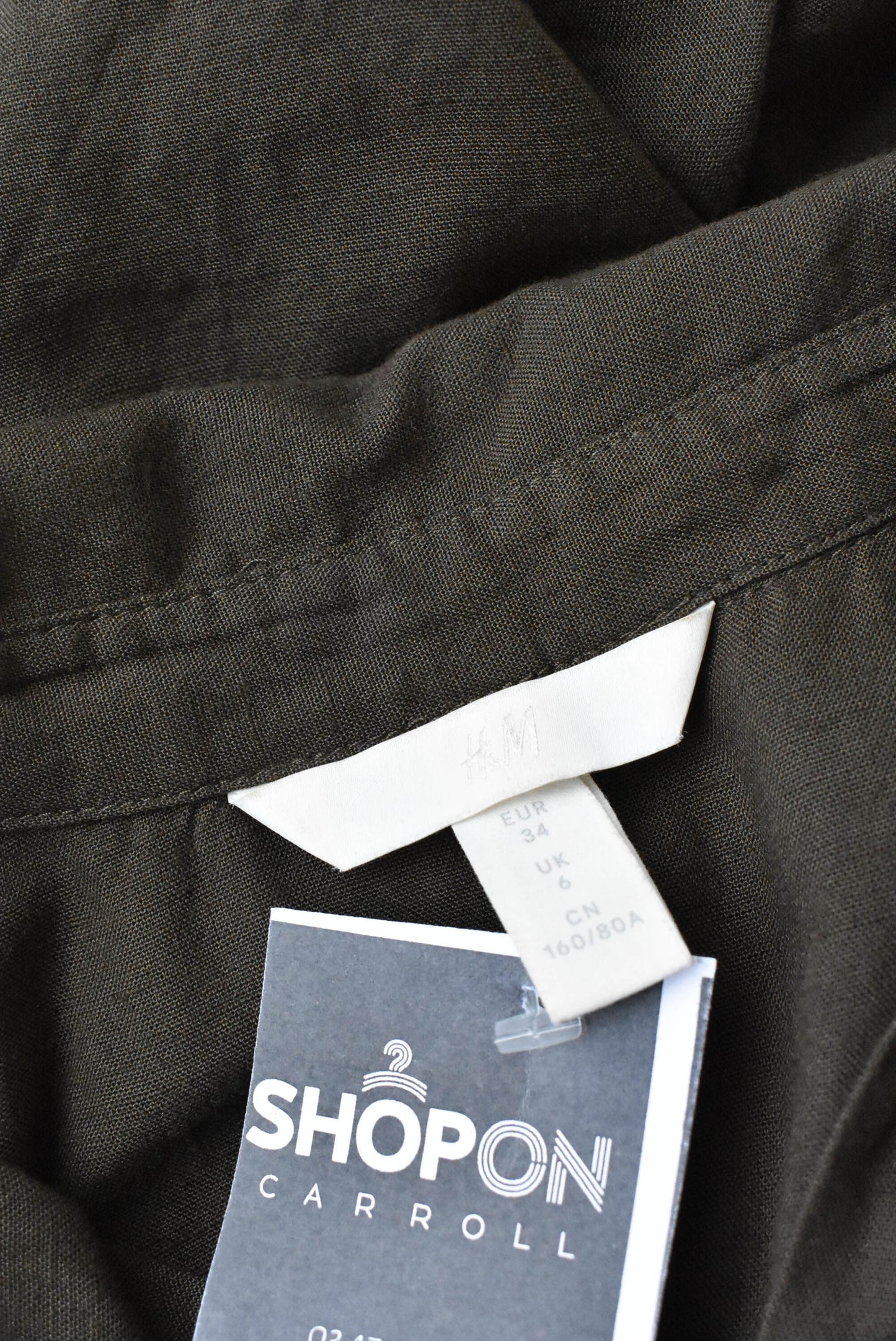 H&M Forest Green Button Up Singlet, size 6