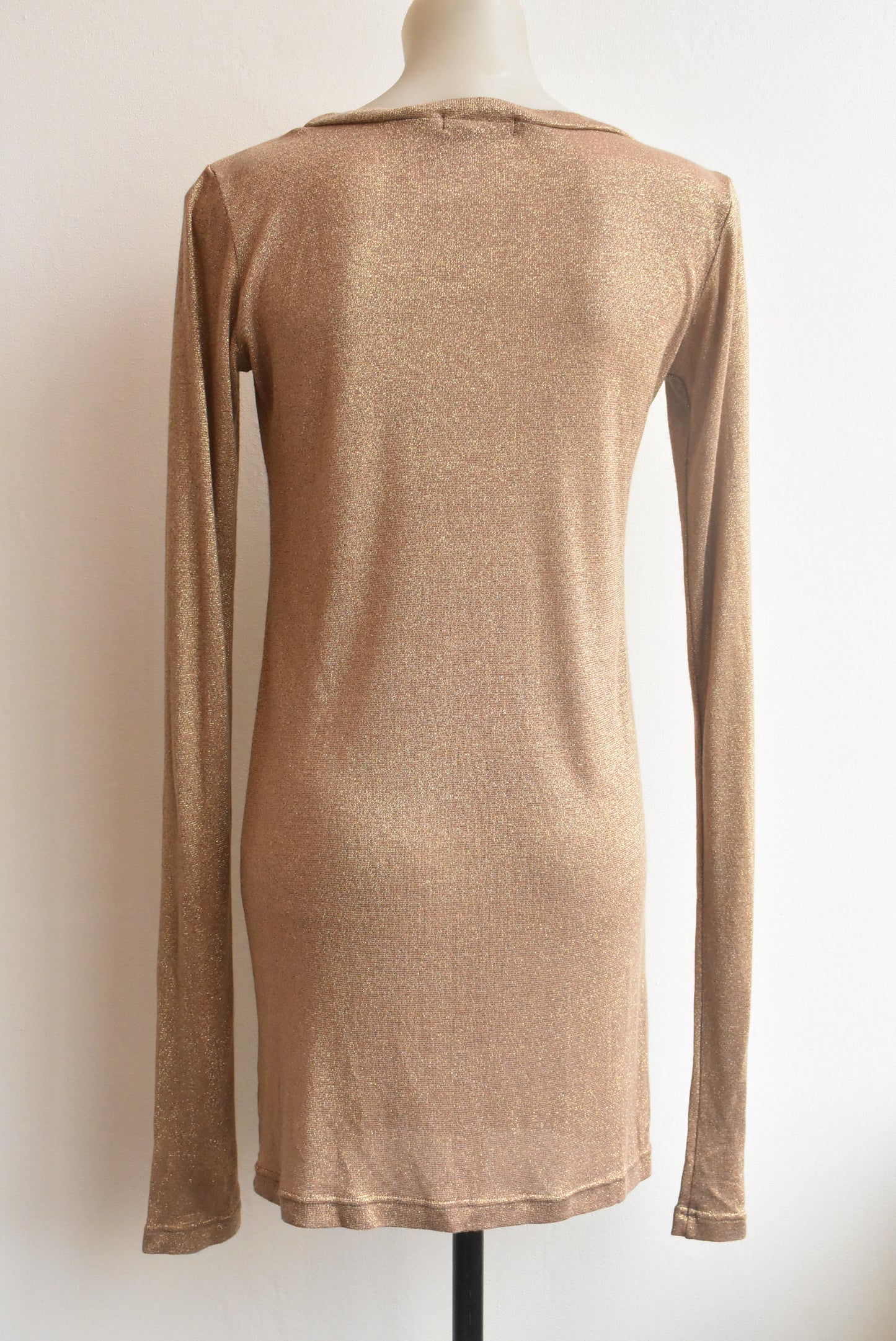 Thrive long gold sparkly tunic, size M