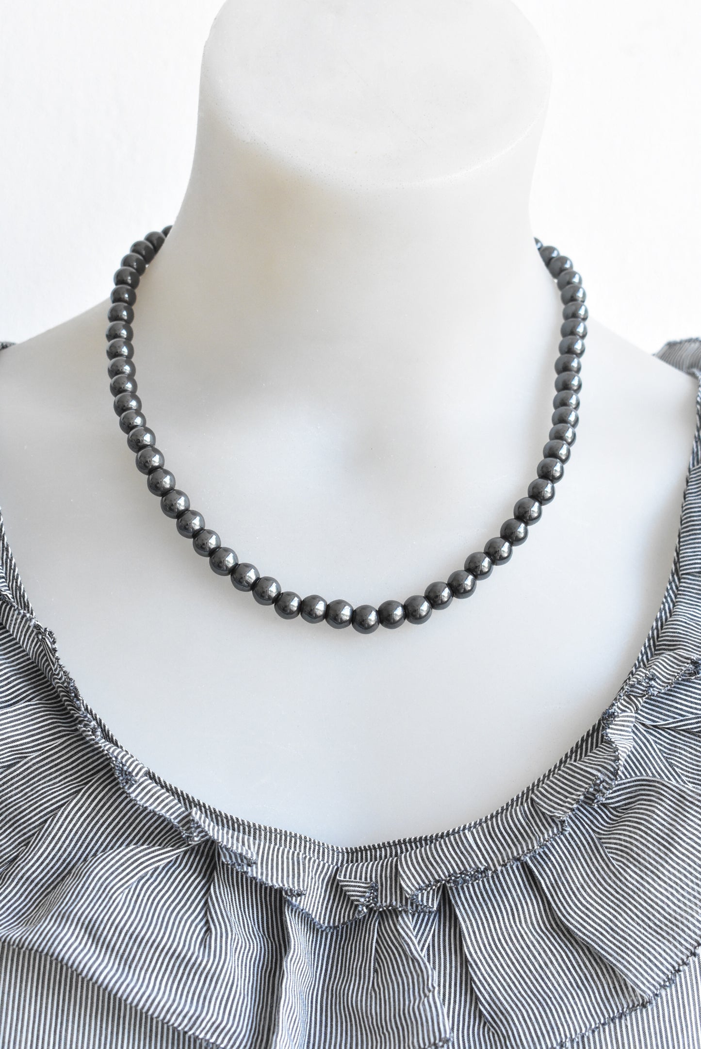 Black beaded necklace