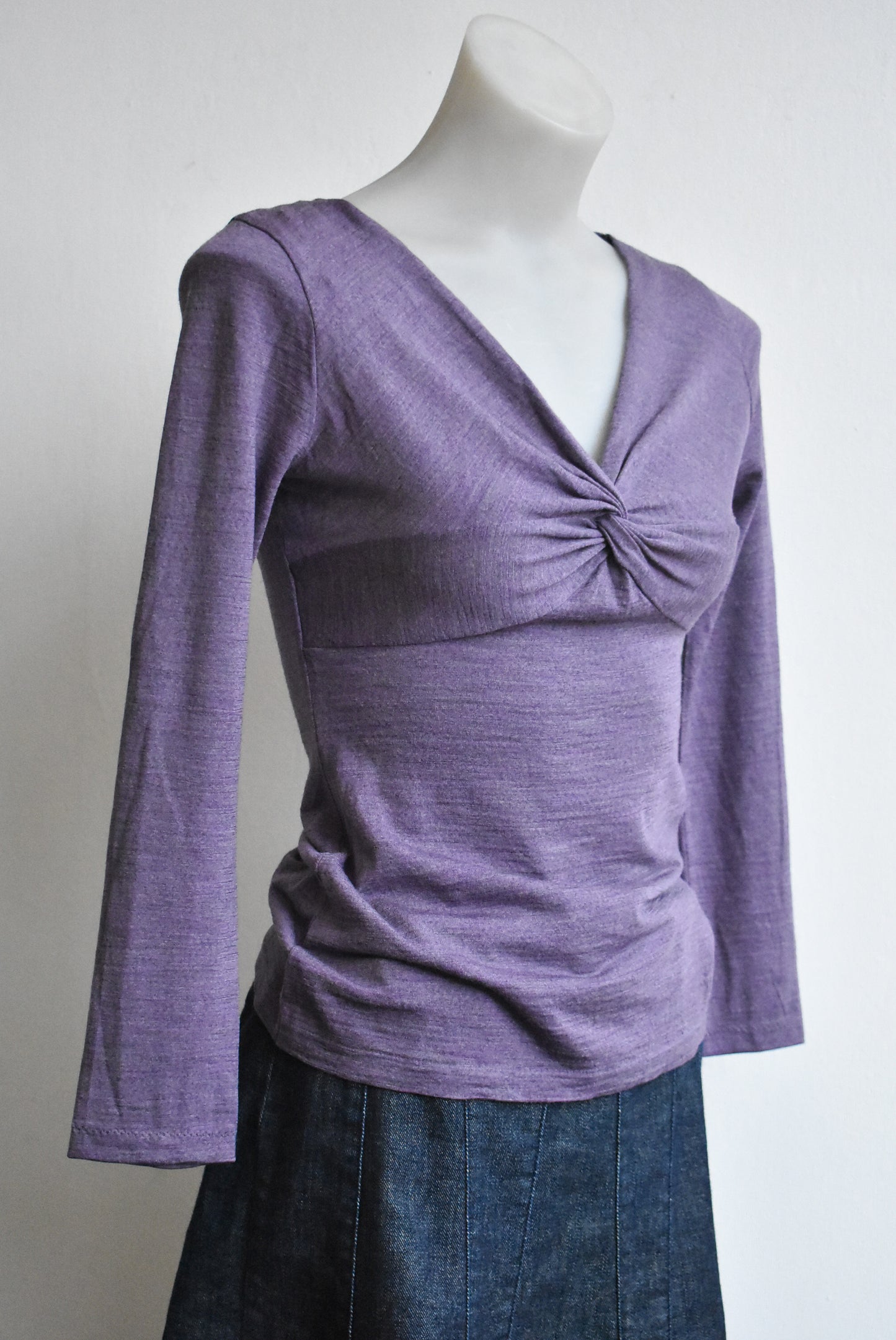 Purple woolen top, S