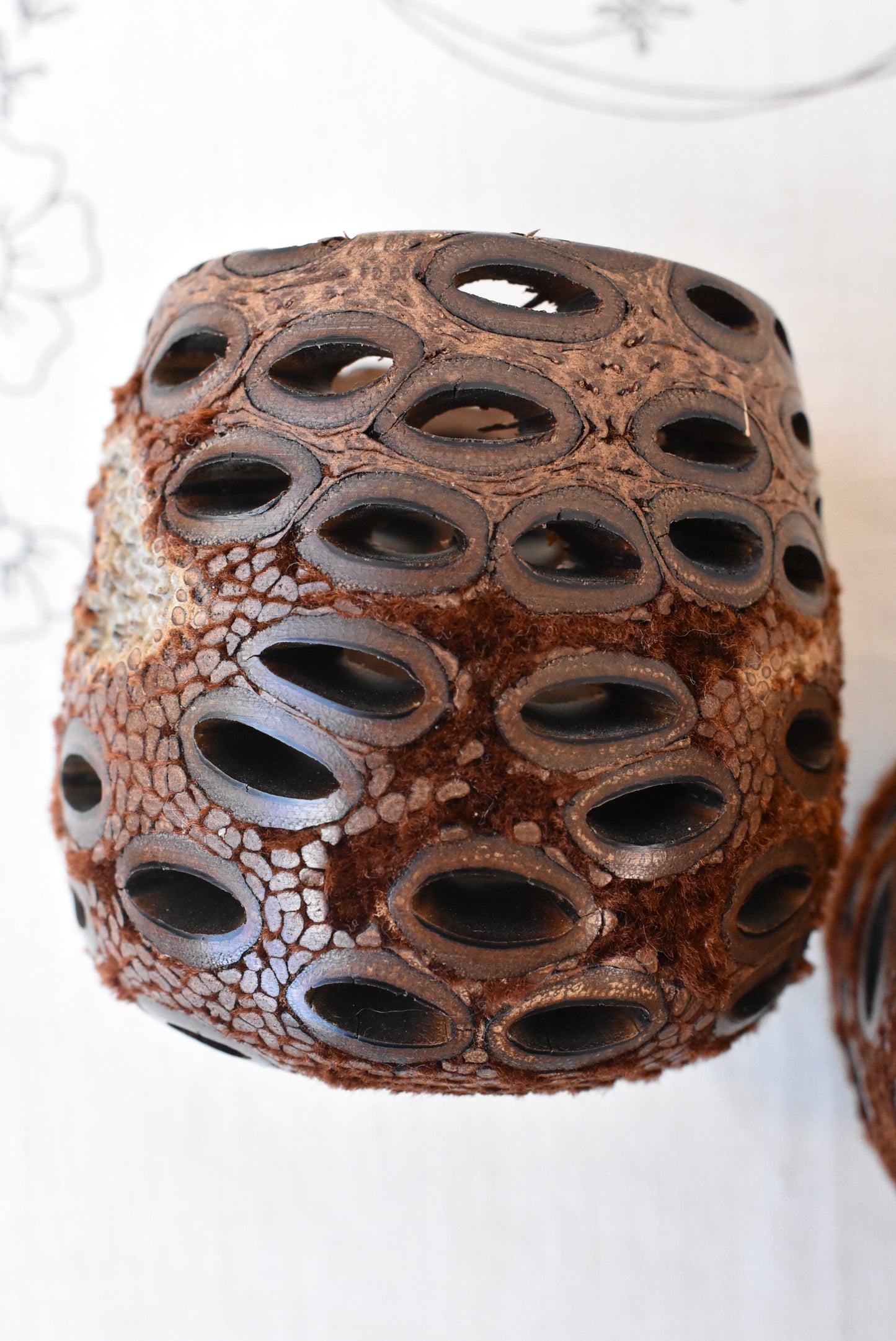 Set of two wooden tealight candle holders