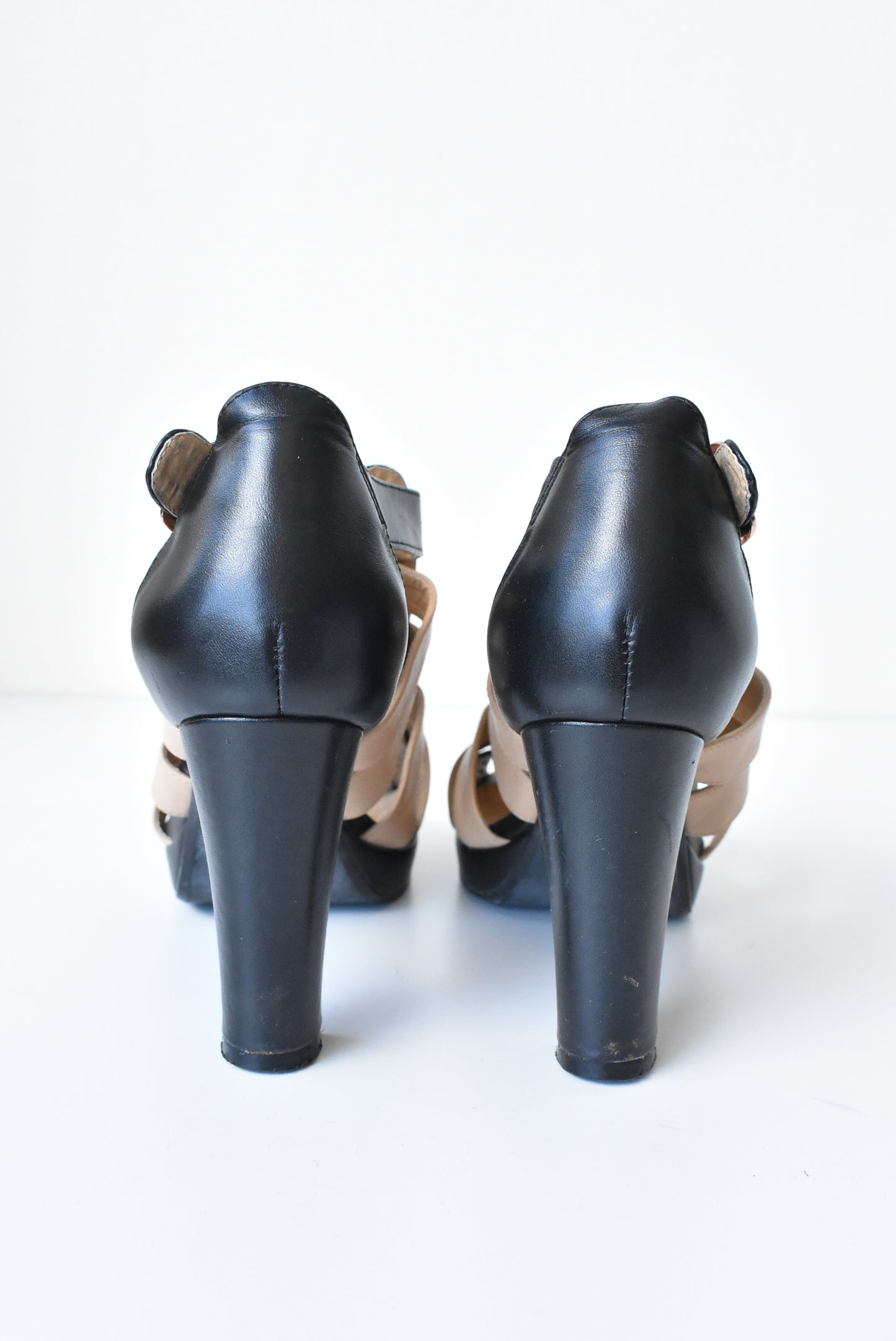 Miss Wilson black/beige heels, size 39