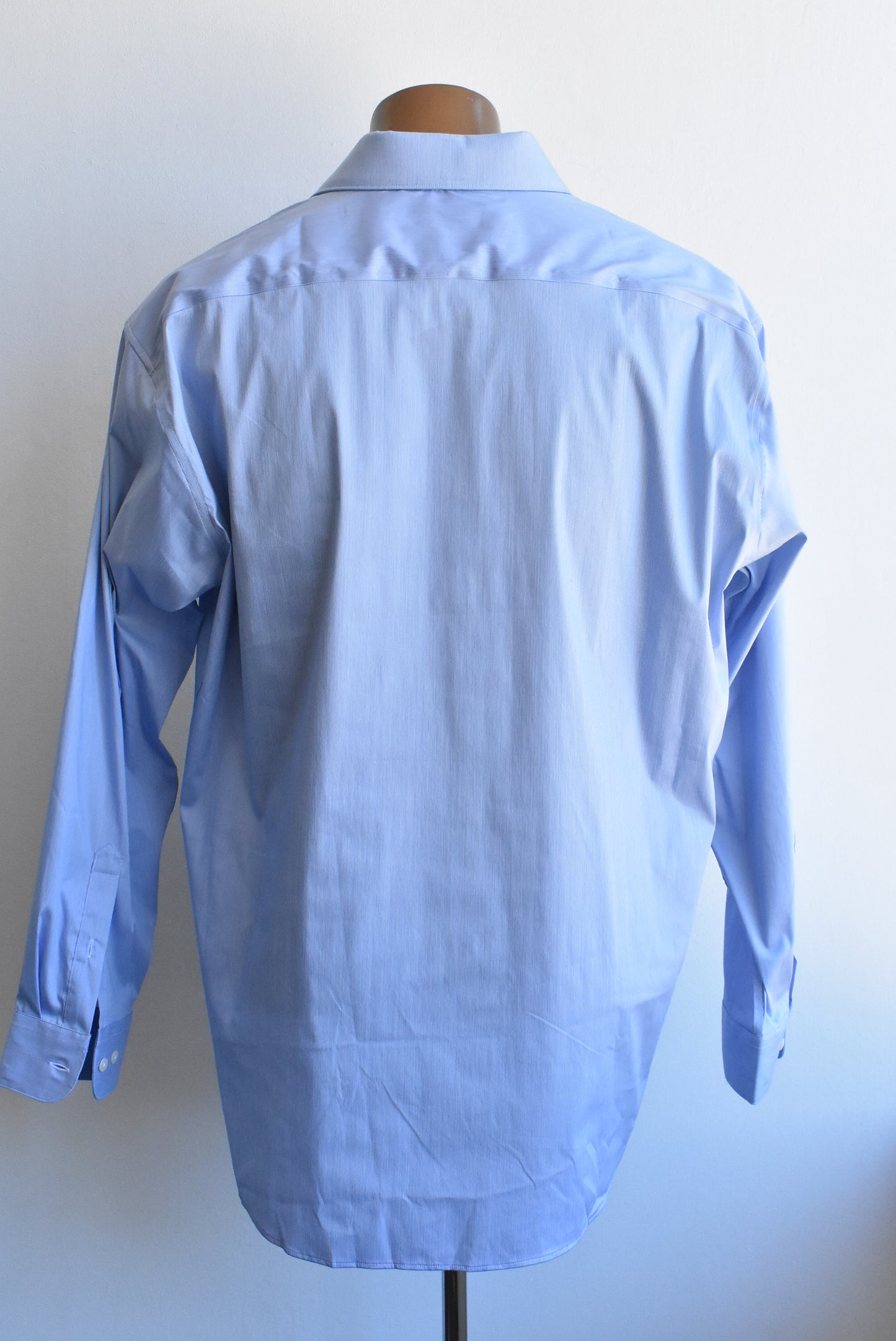 Just One Earth blue pinstriped shirt, size 34/35 Mens