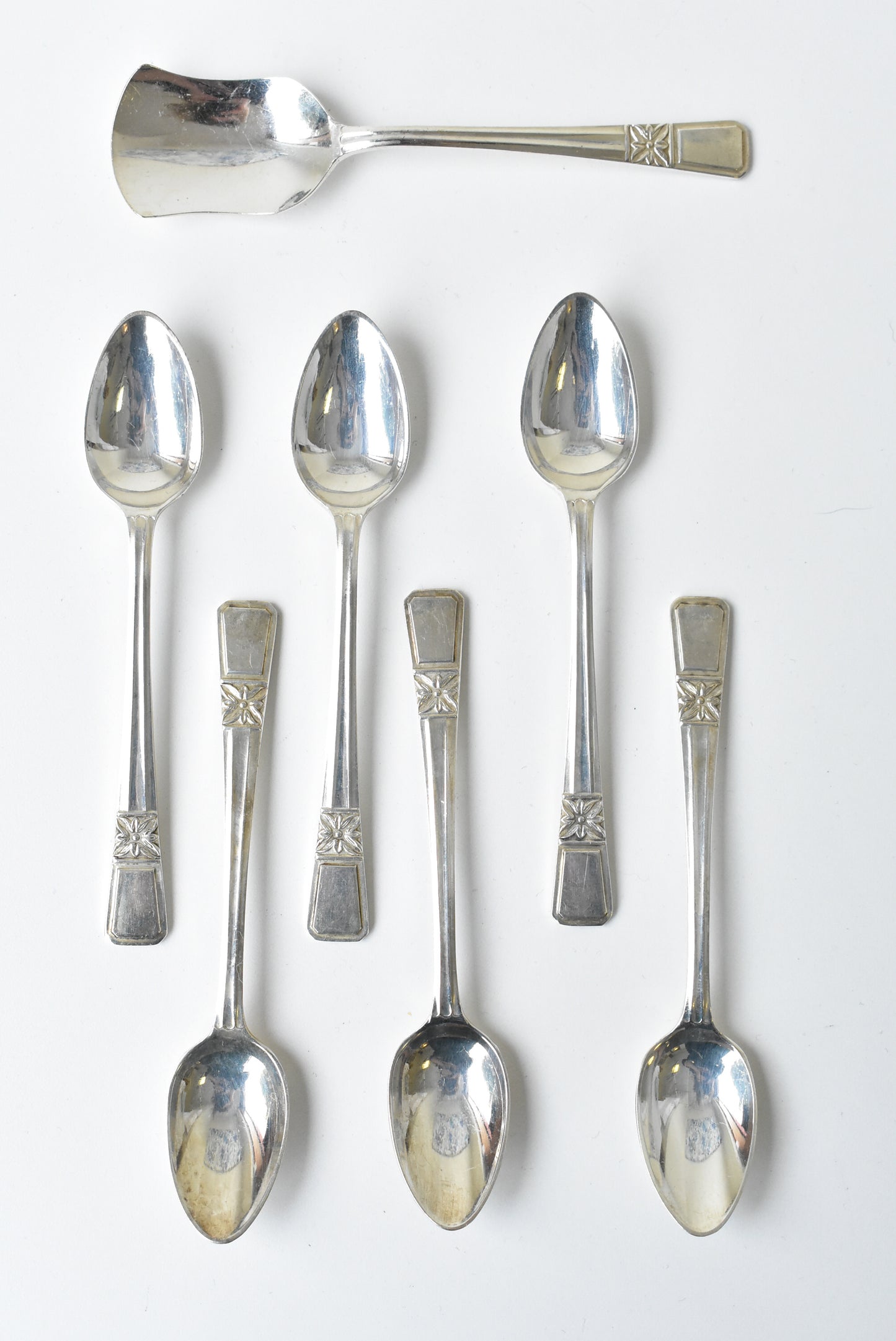 EPNS Sheffield sugar and coffee spoon set, in original box