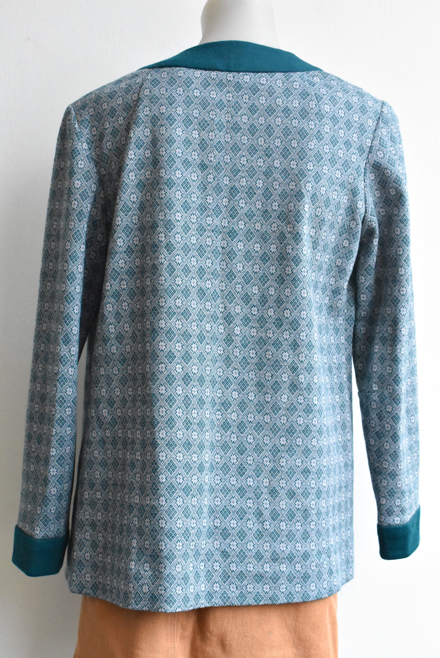Superior retro green open jacket, M