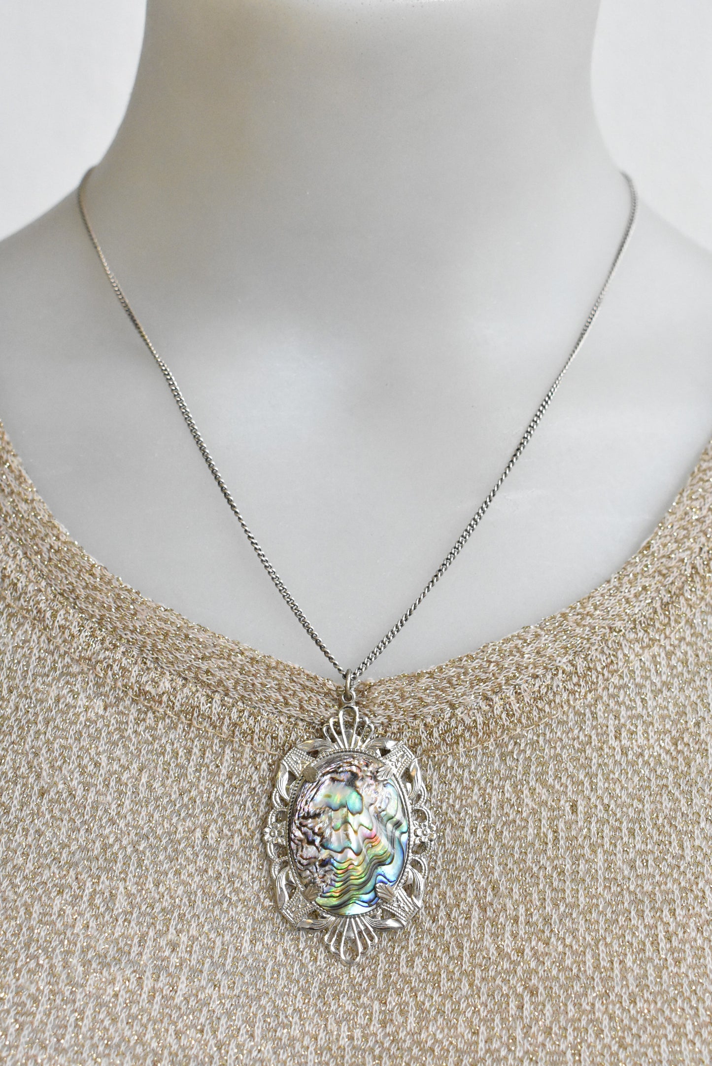 Vintage paua pendant
