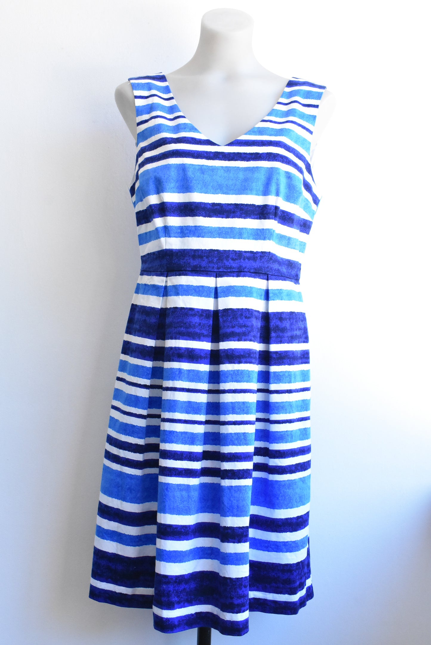 Jacqui E stripy dress, 12