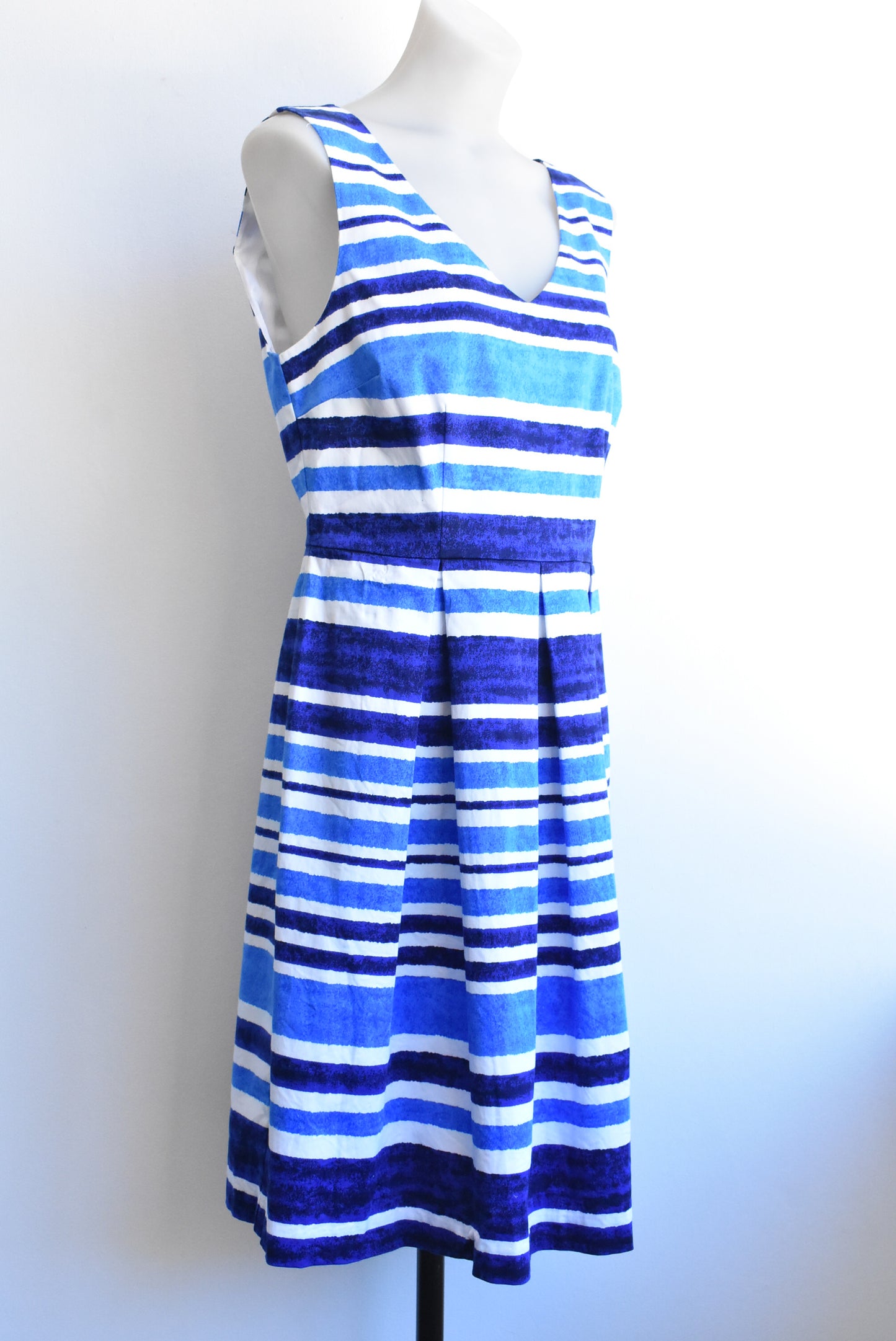 Jacqui E stripy dress, 12