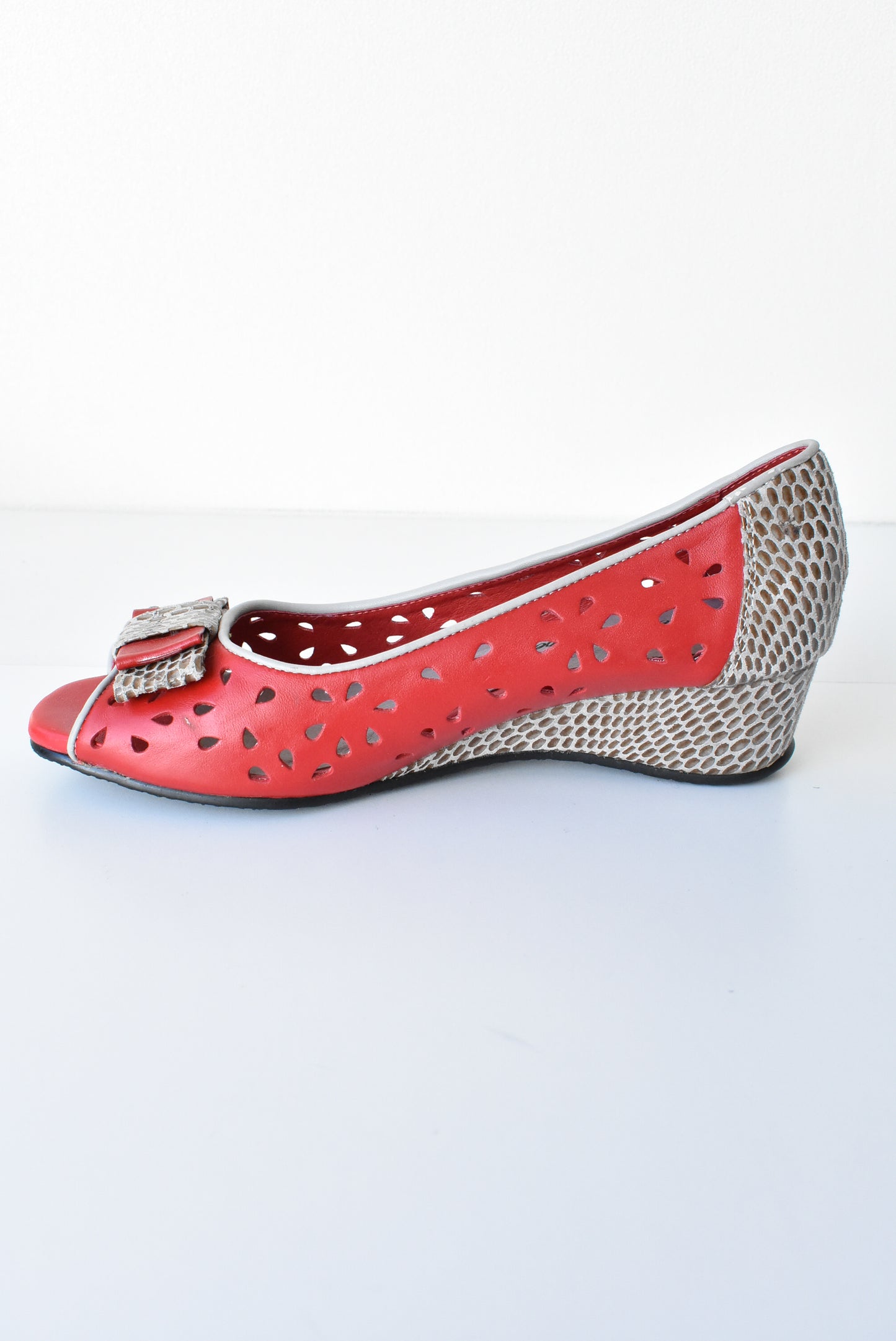 Belle Scarpe peep toe wedge heels, 39