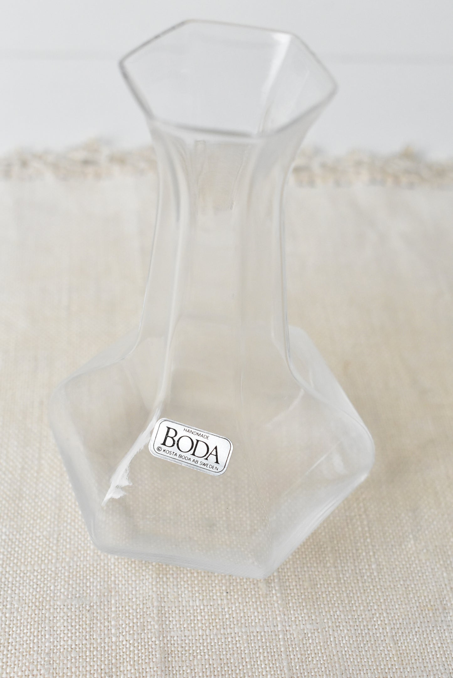 Vintage Boda Oktav glass vase