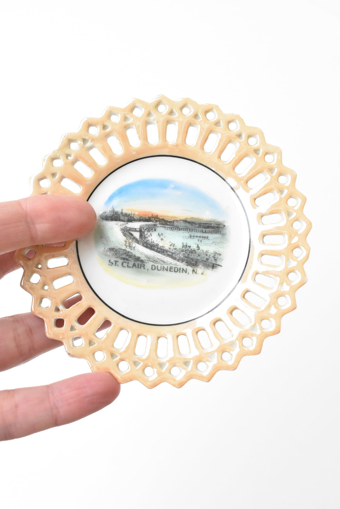 Retro St Clair Dunedin souvenir plate
