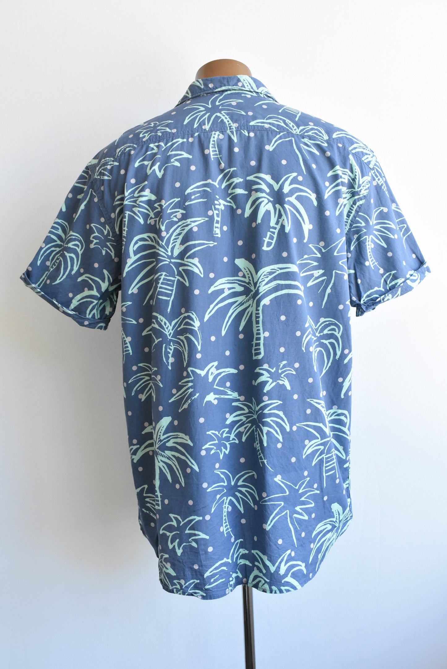 Quicksilver men's palm tree 100% cotton shirt, size XXL