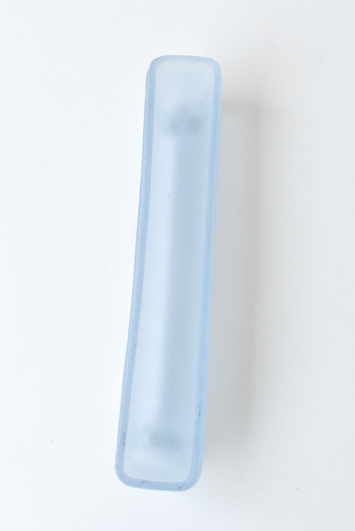 Vintage frosted glass trough vase