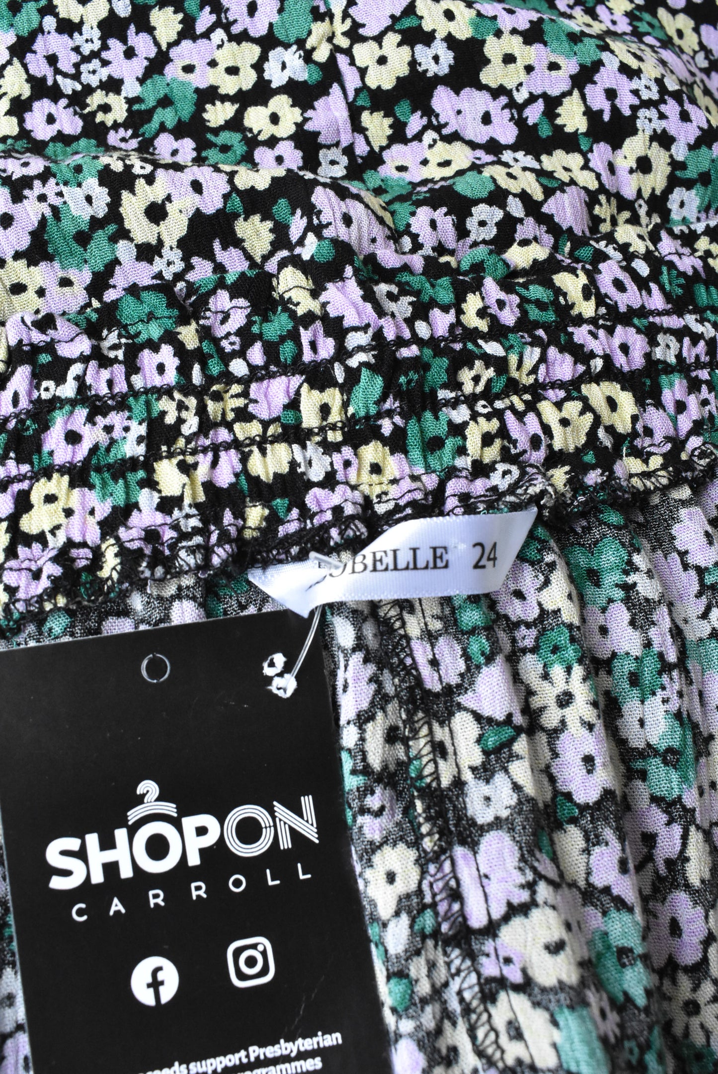 Floral tiered maxi skirt, size 24