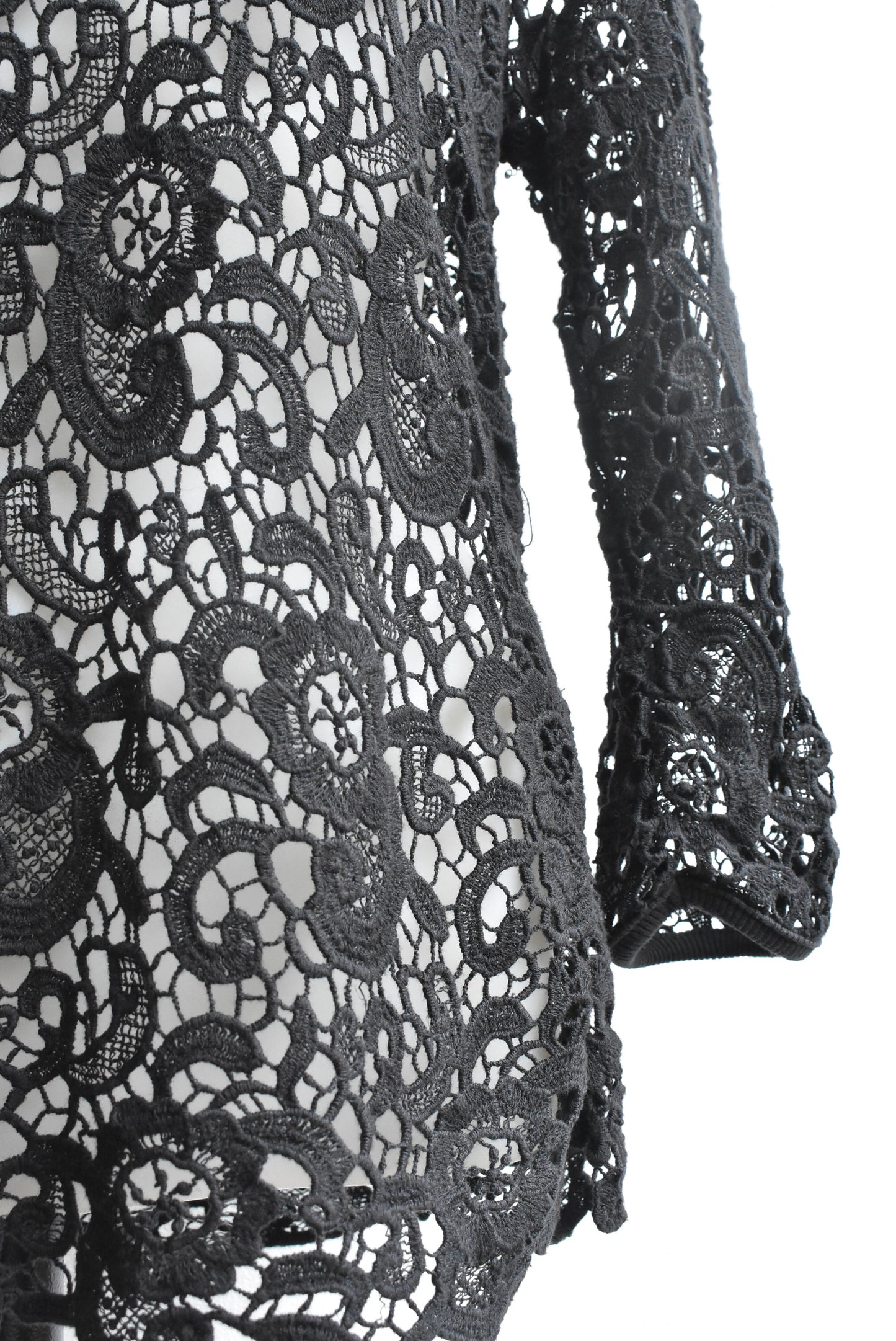 Storm cotton black lace top, 12