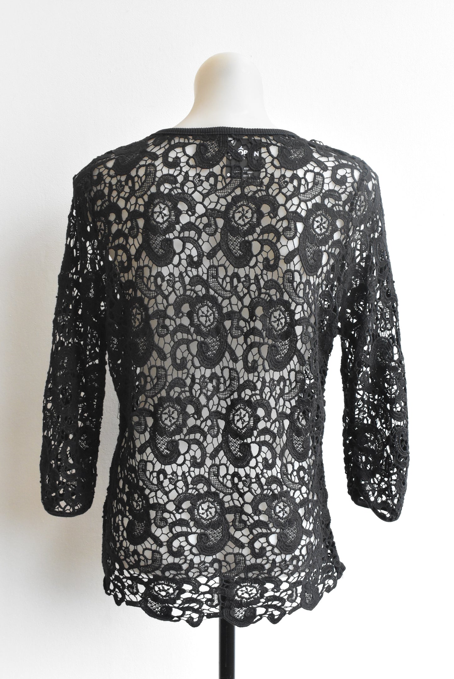 Storm cotton black lace top, 12