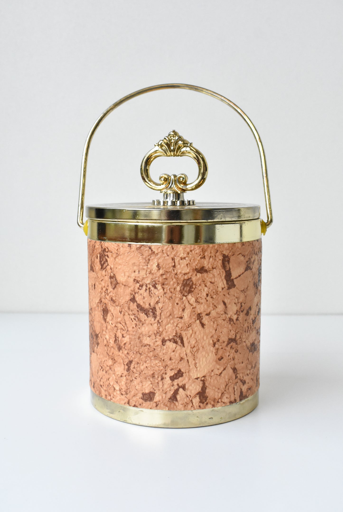 Mid century cork ice bucket