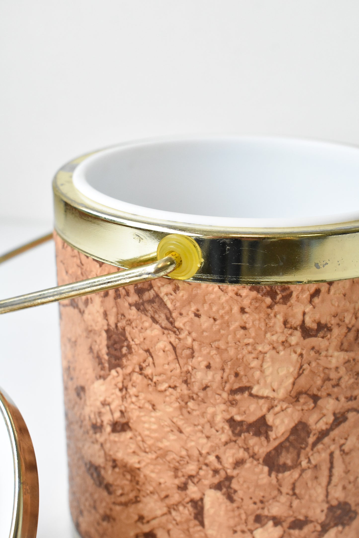 Mid century cork ice bucket