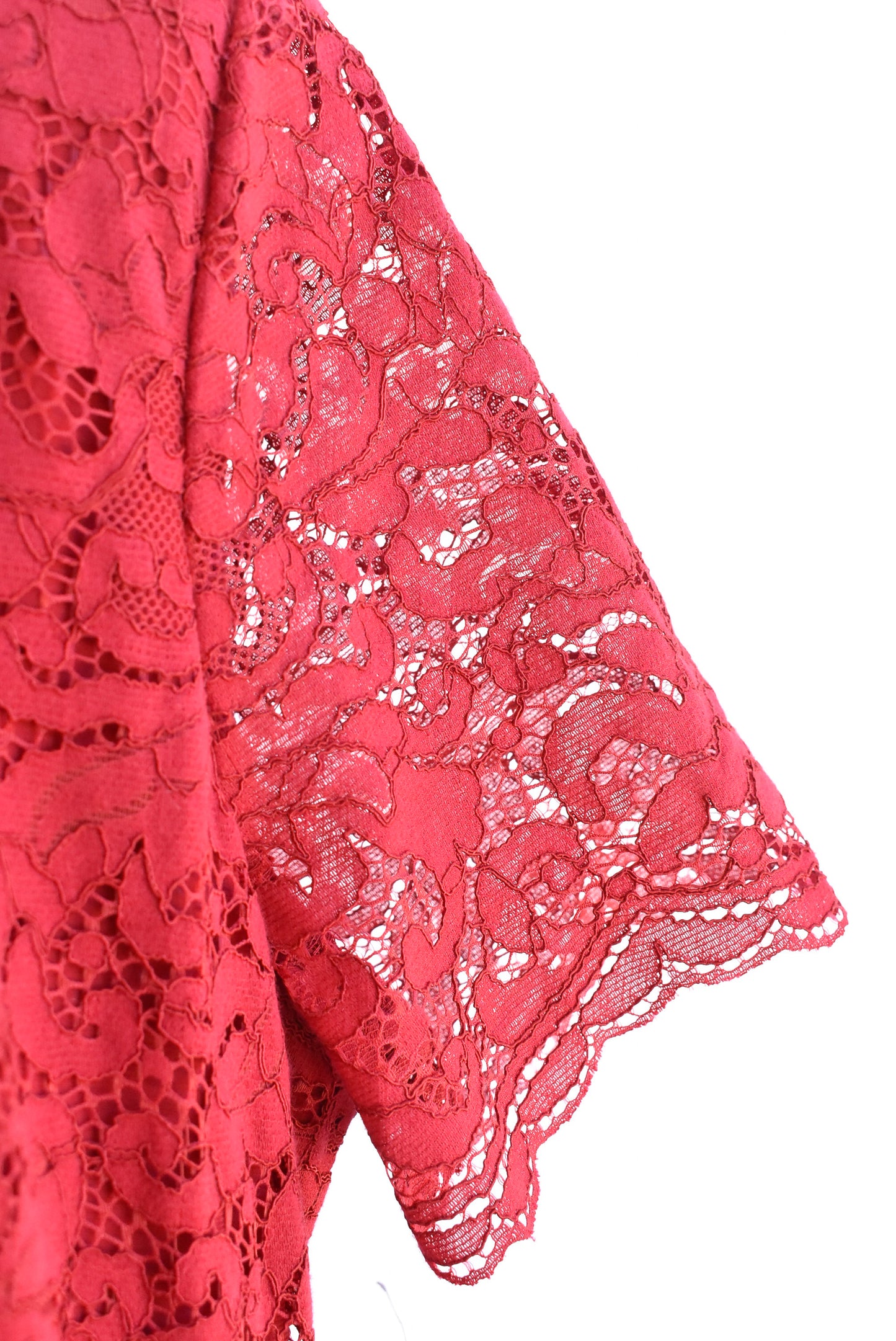Ralph Lauren ruby red lacy dress NEW, size L