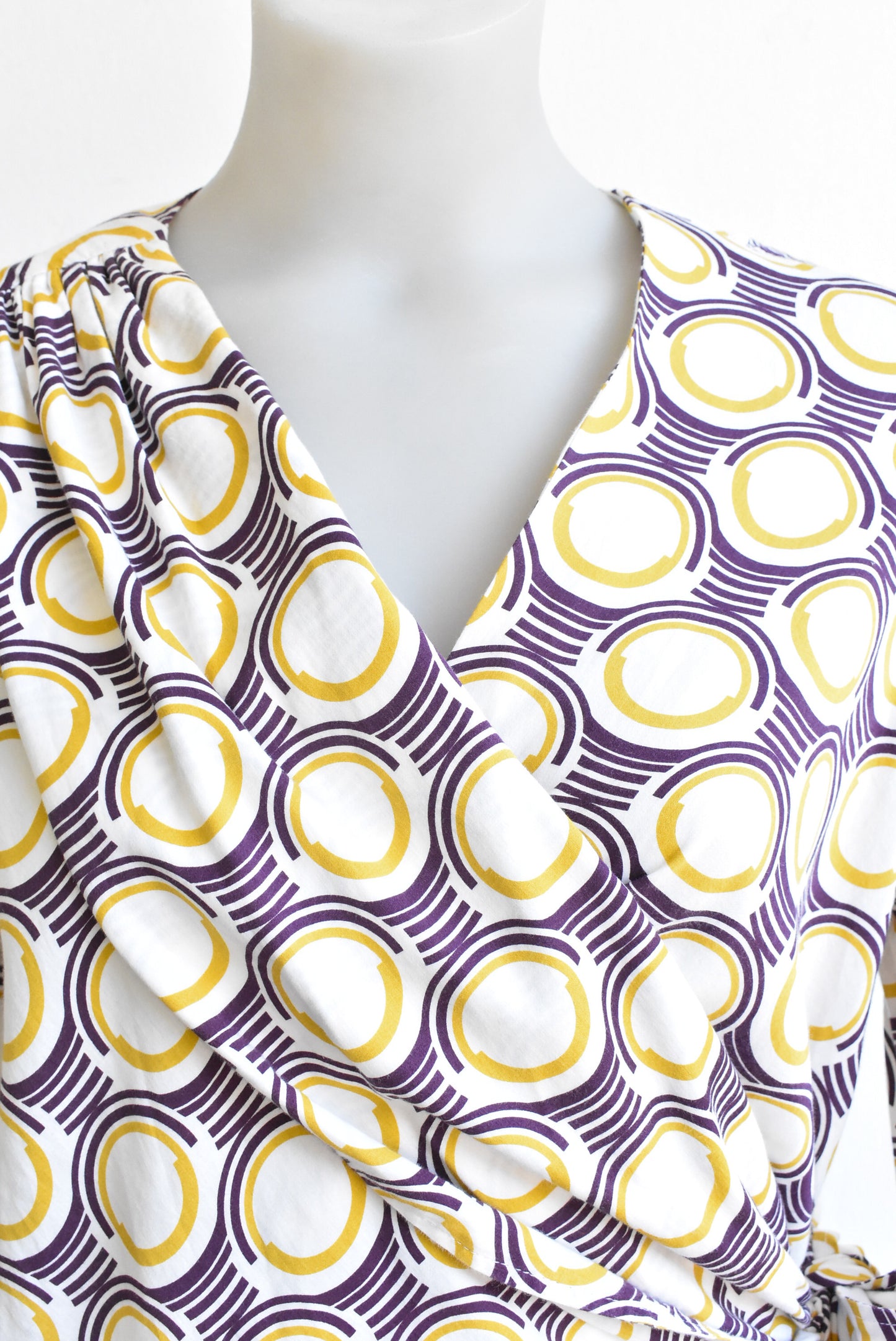 Shona Rubery graphic wrap top, size S-M