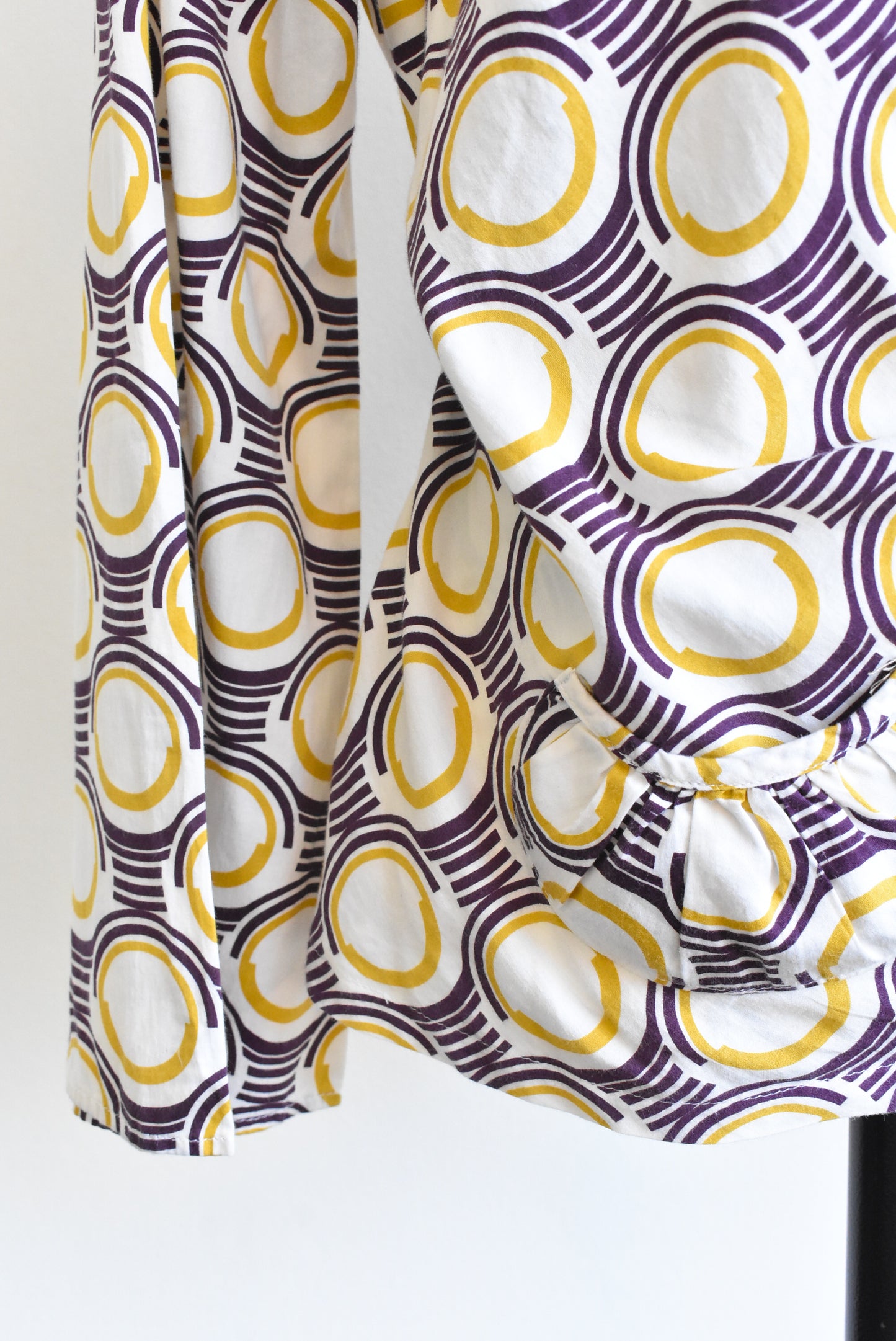 Shona Rubery graphic wrap top, size S-M