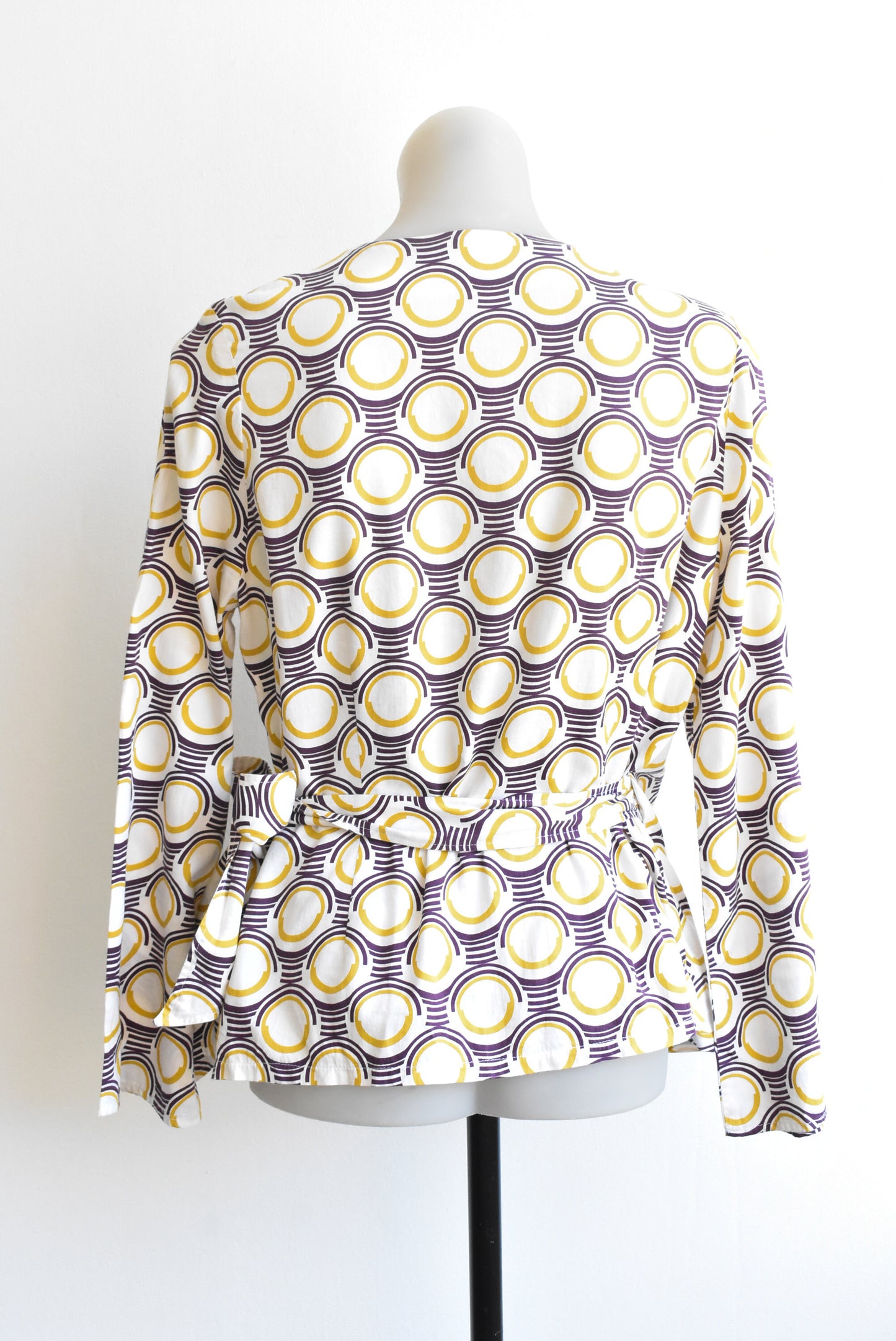 Shona Rubery graphic wrap top, size S-M