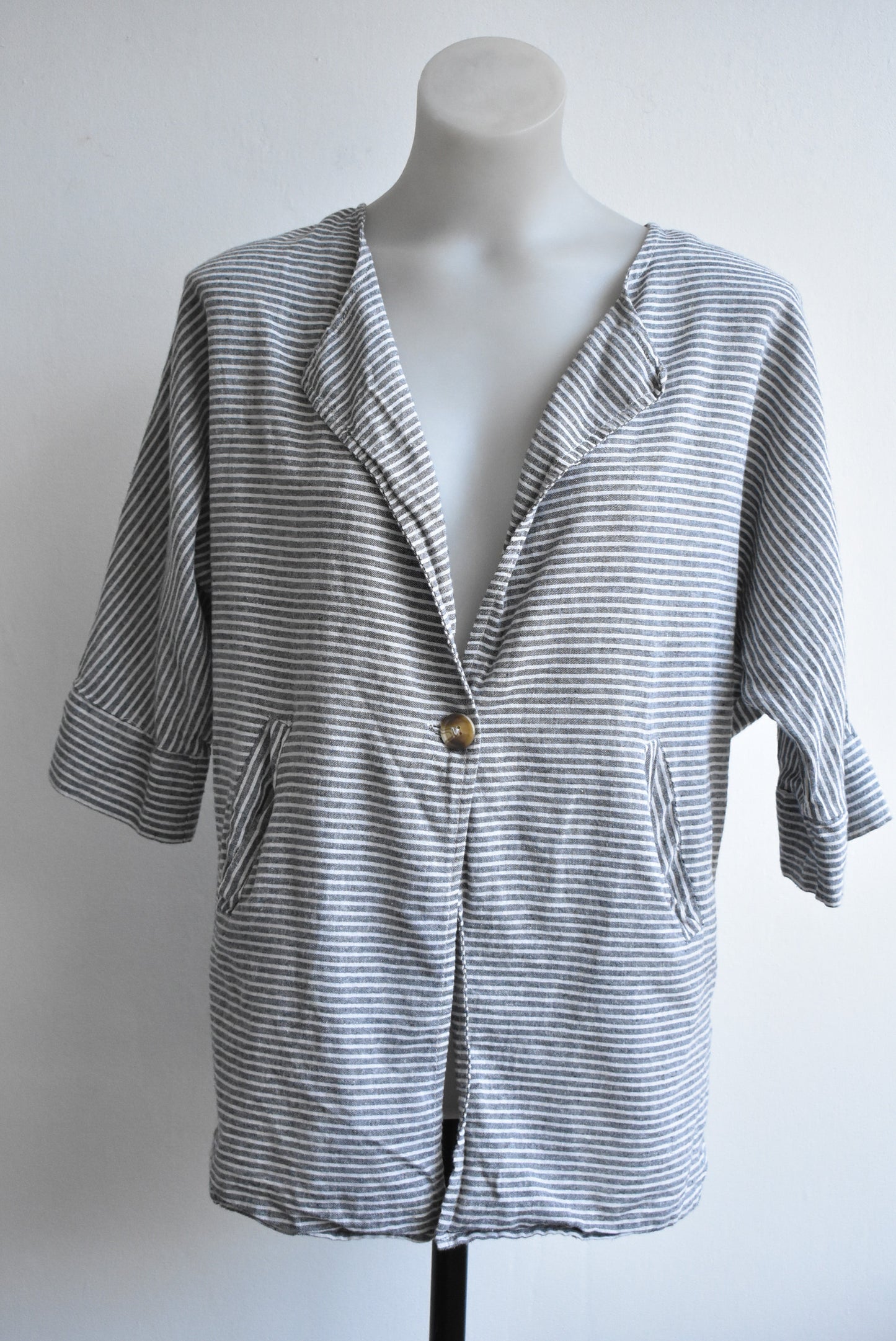 Lucky Share grey striped jacket