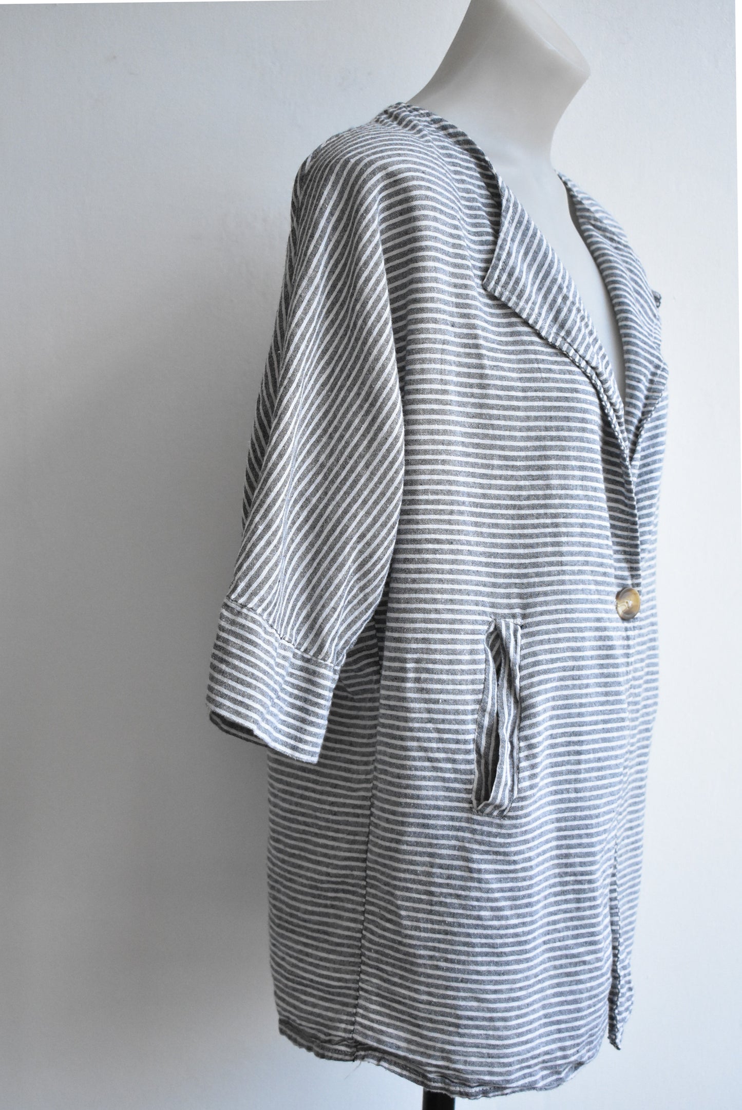 Lucky Share grey striped jacket