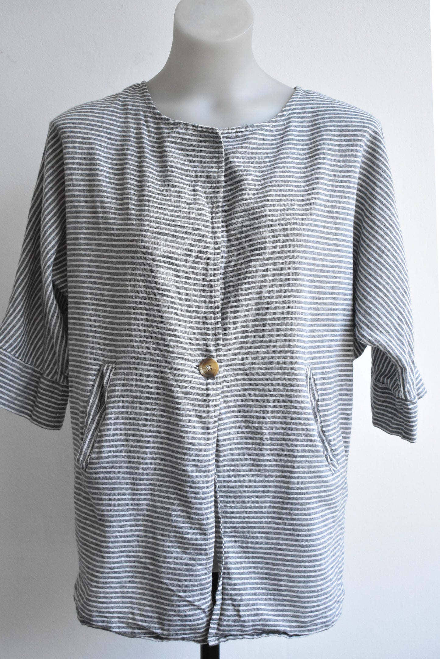Lucky Share grey striped jacket