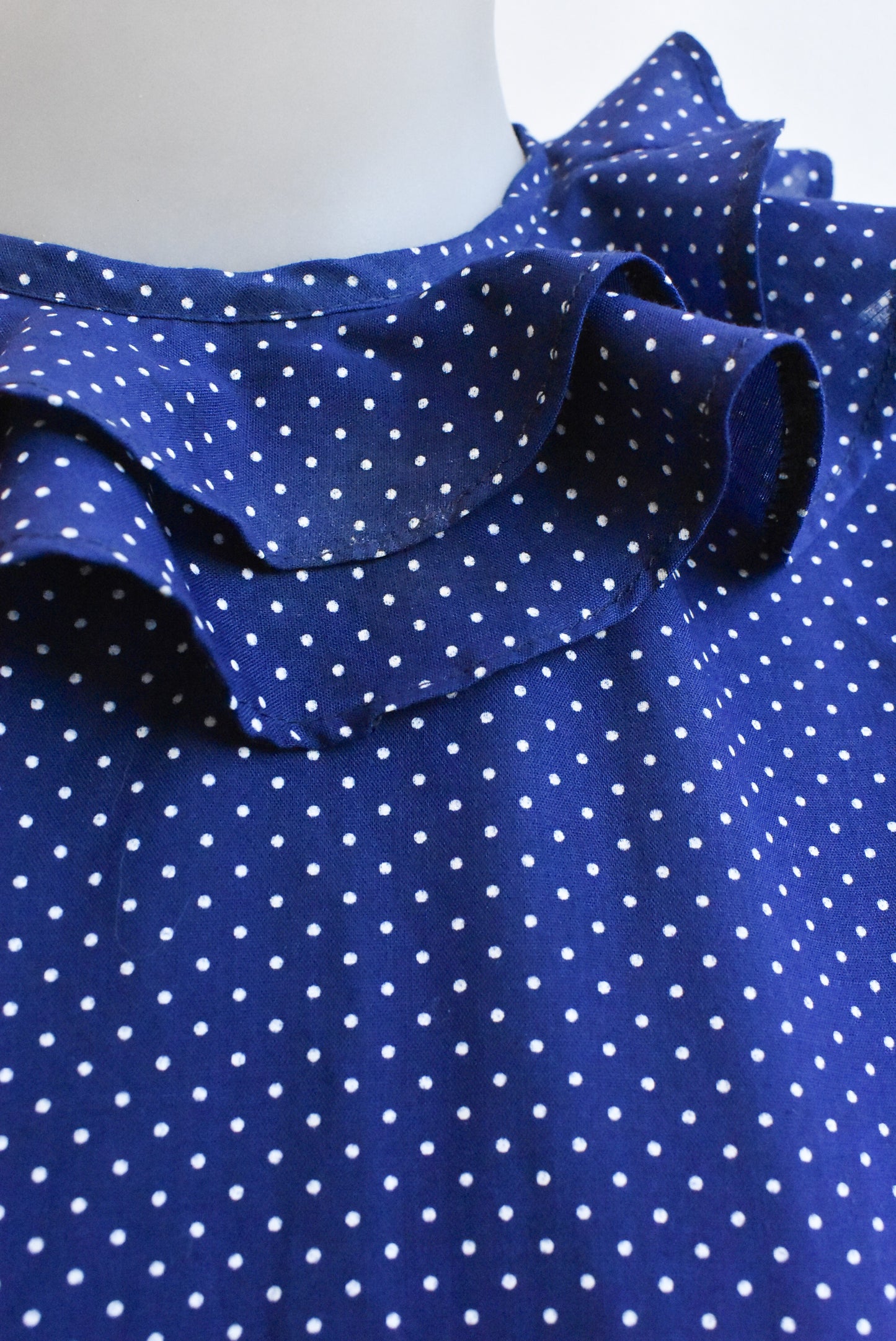 Edward & Emma retro navy polka dot dress, size S-M