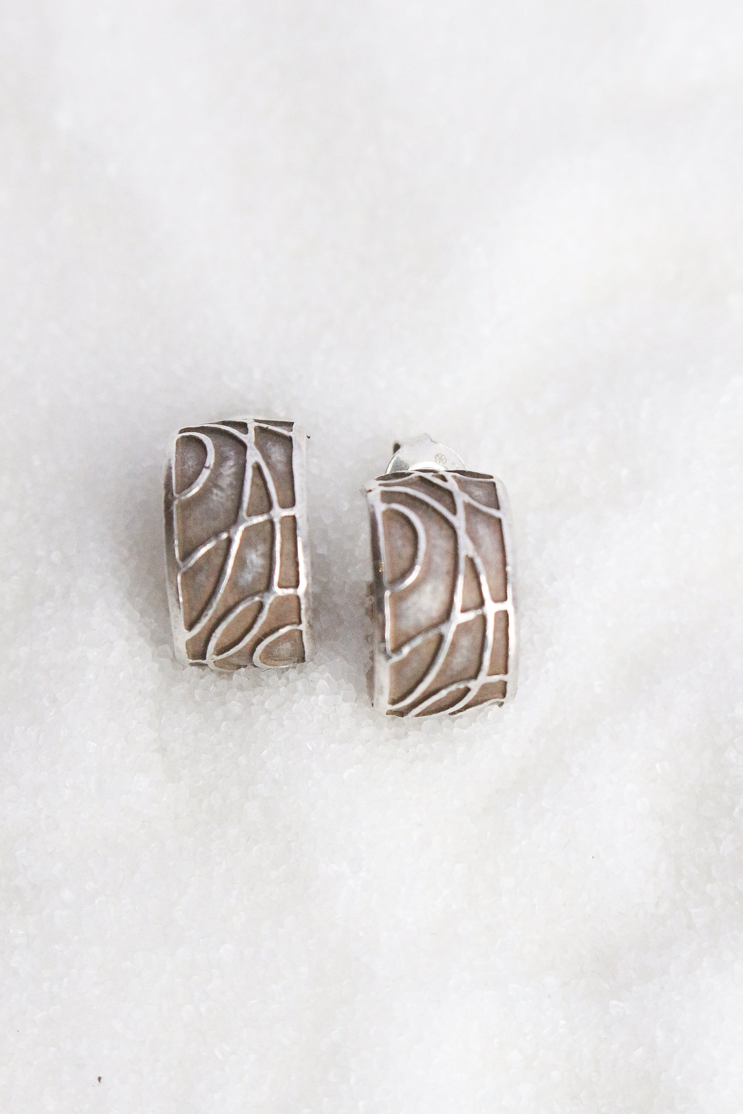 Small silver hoop earrings