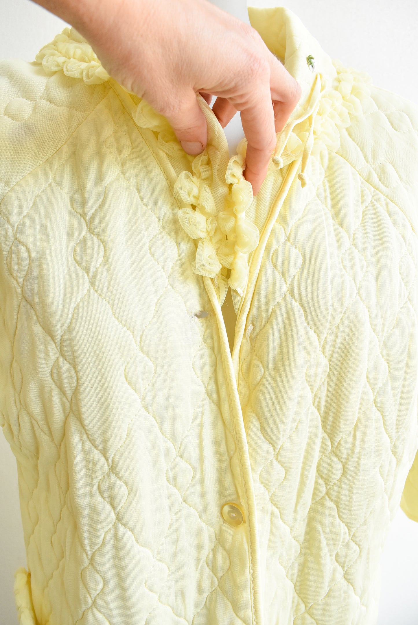 Vintage Yellow dressing gown, size SW (vintage womens small)
