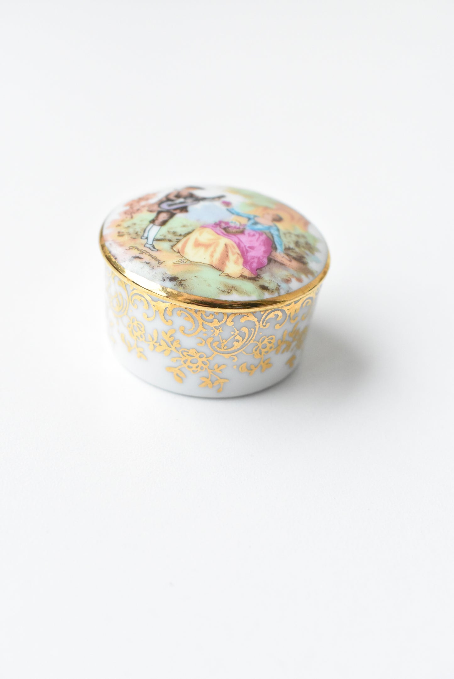 Vintage Limoges miniature porcelain box