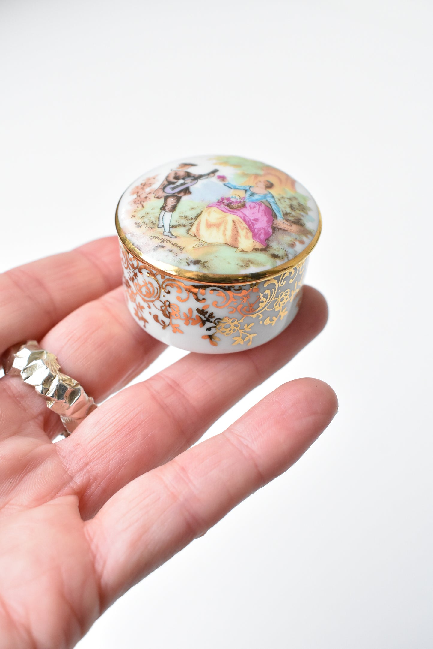 Vintage Limoges miniature porcelain box