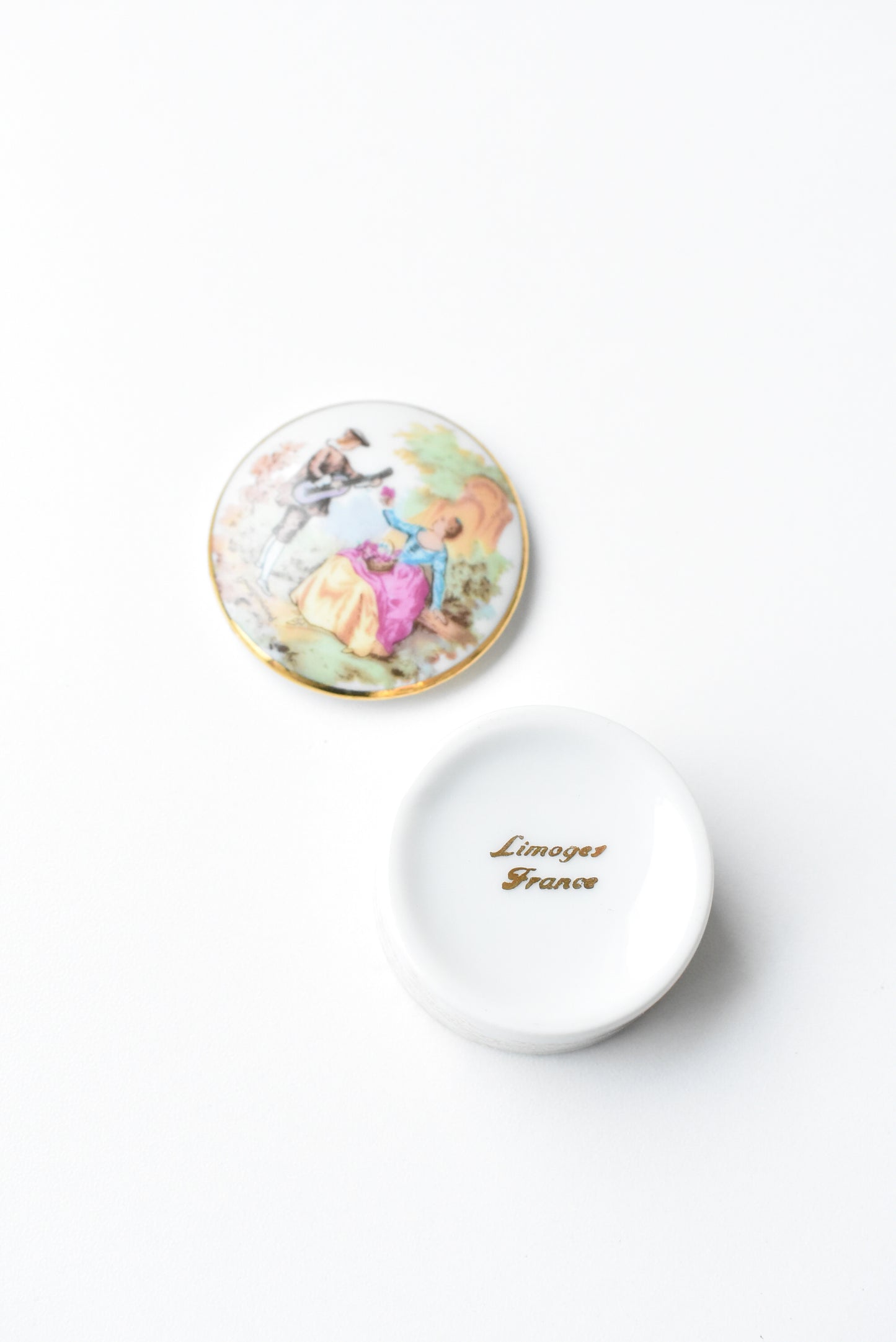 Vintage Limoges miniature porcelain box