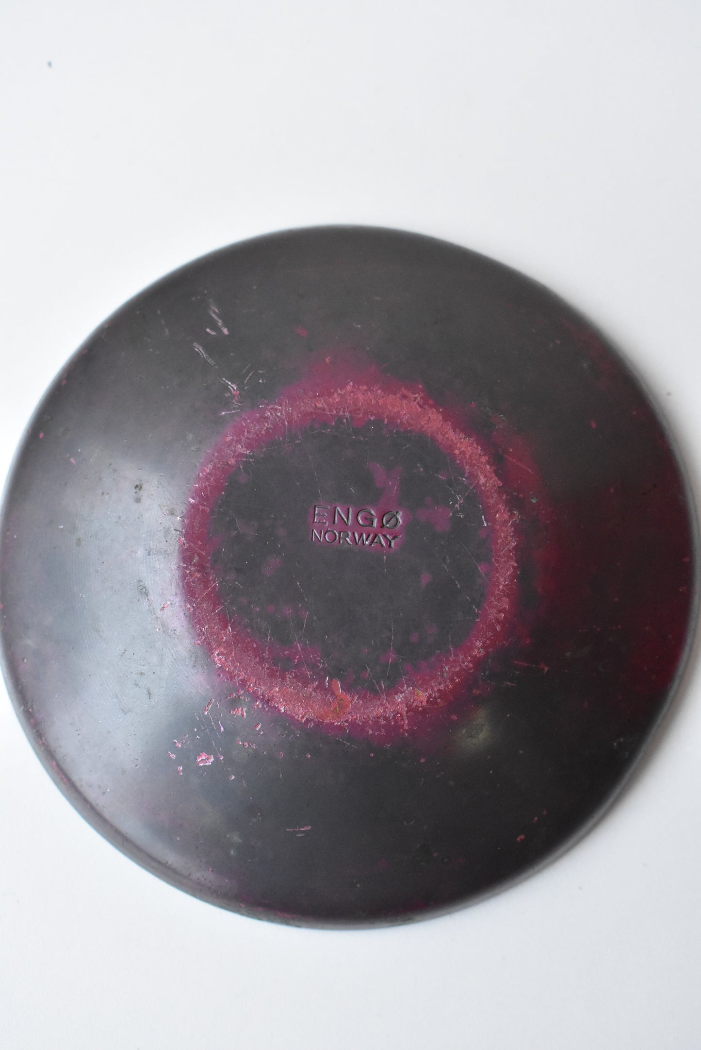 Engo Norway mid-century enameled copper dish