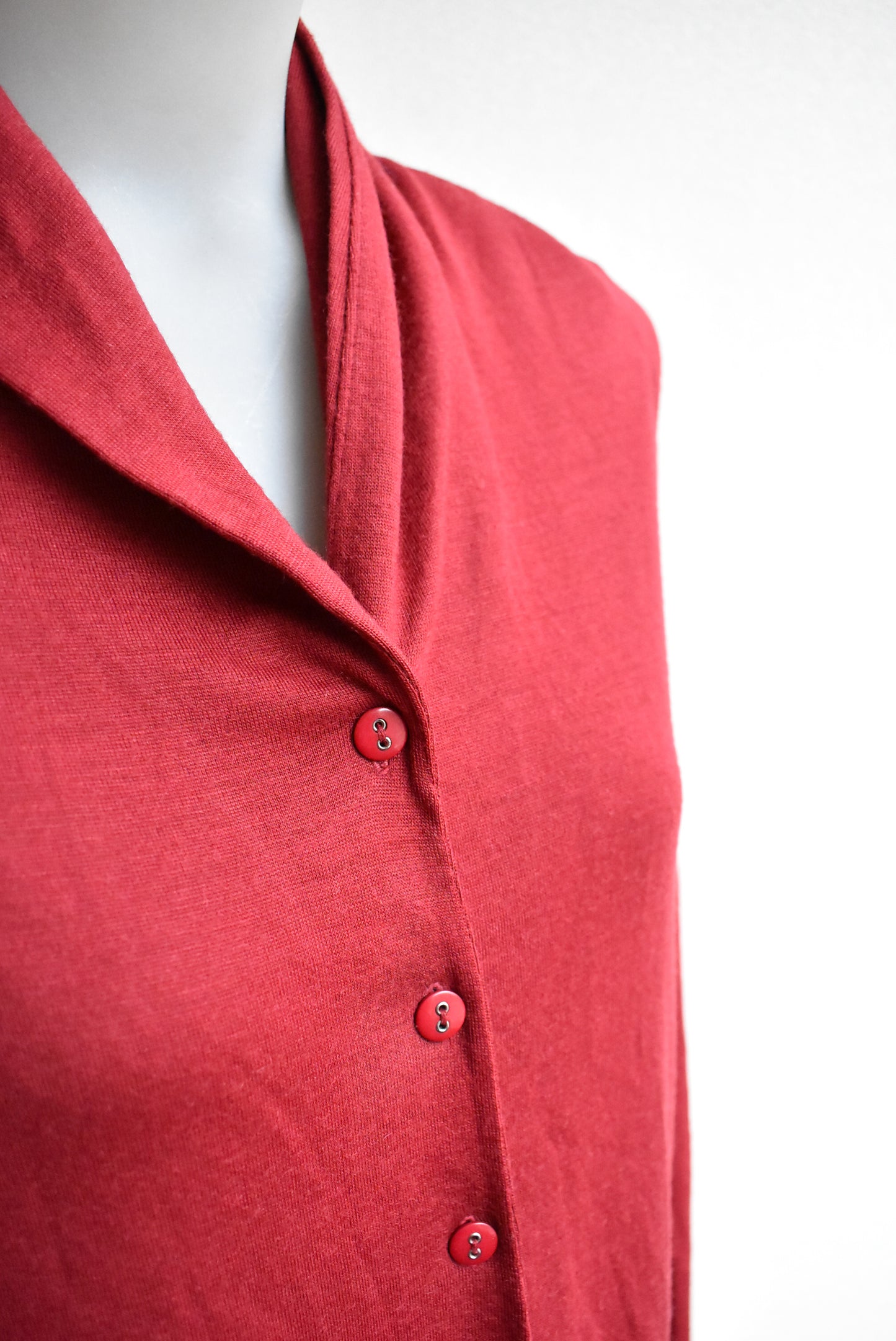 Clothkits burgundy wool blend dress, size 12/14