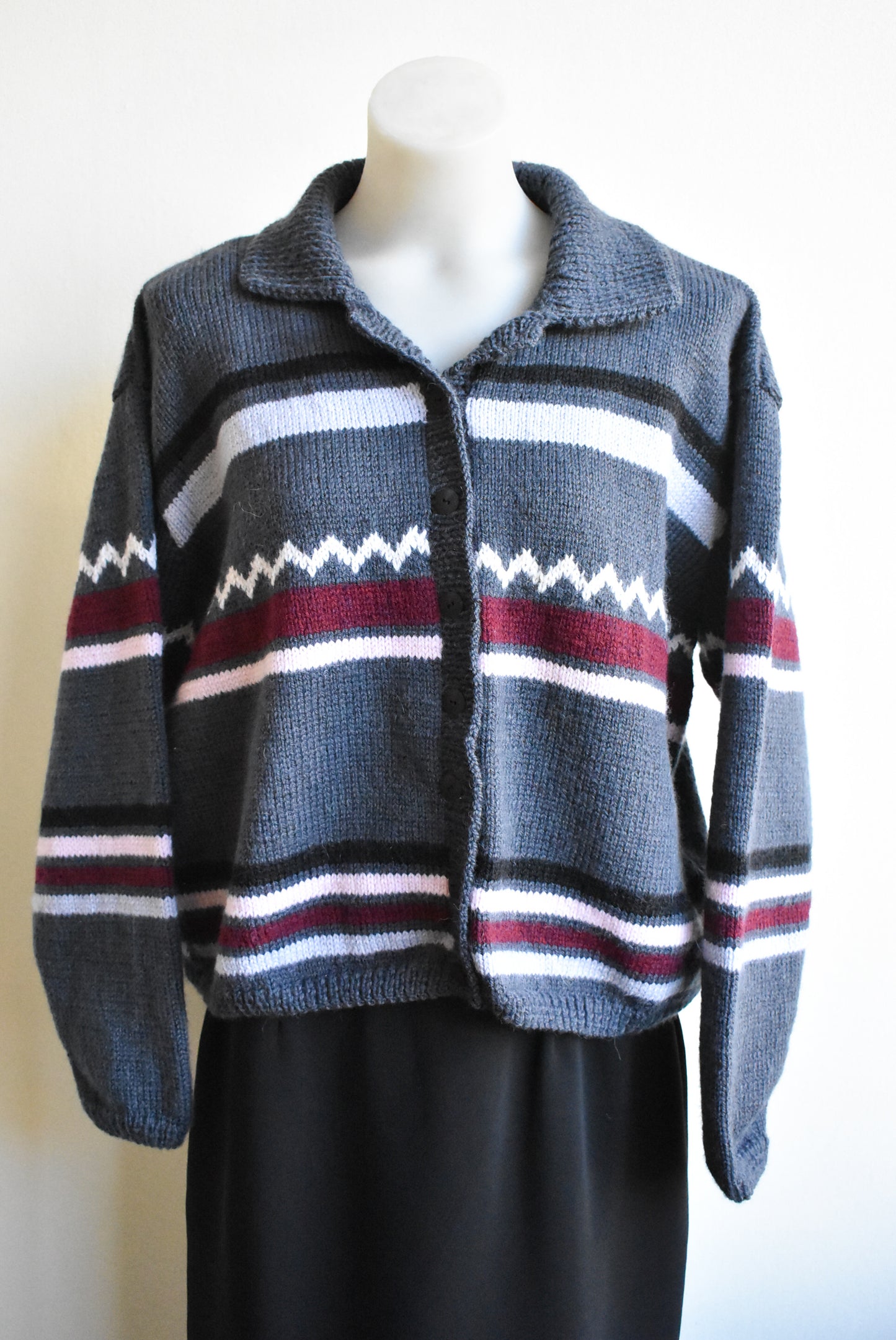 Stripy cardigan, size M