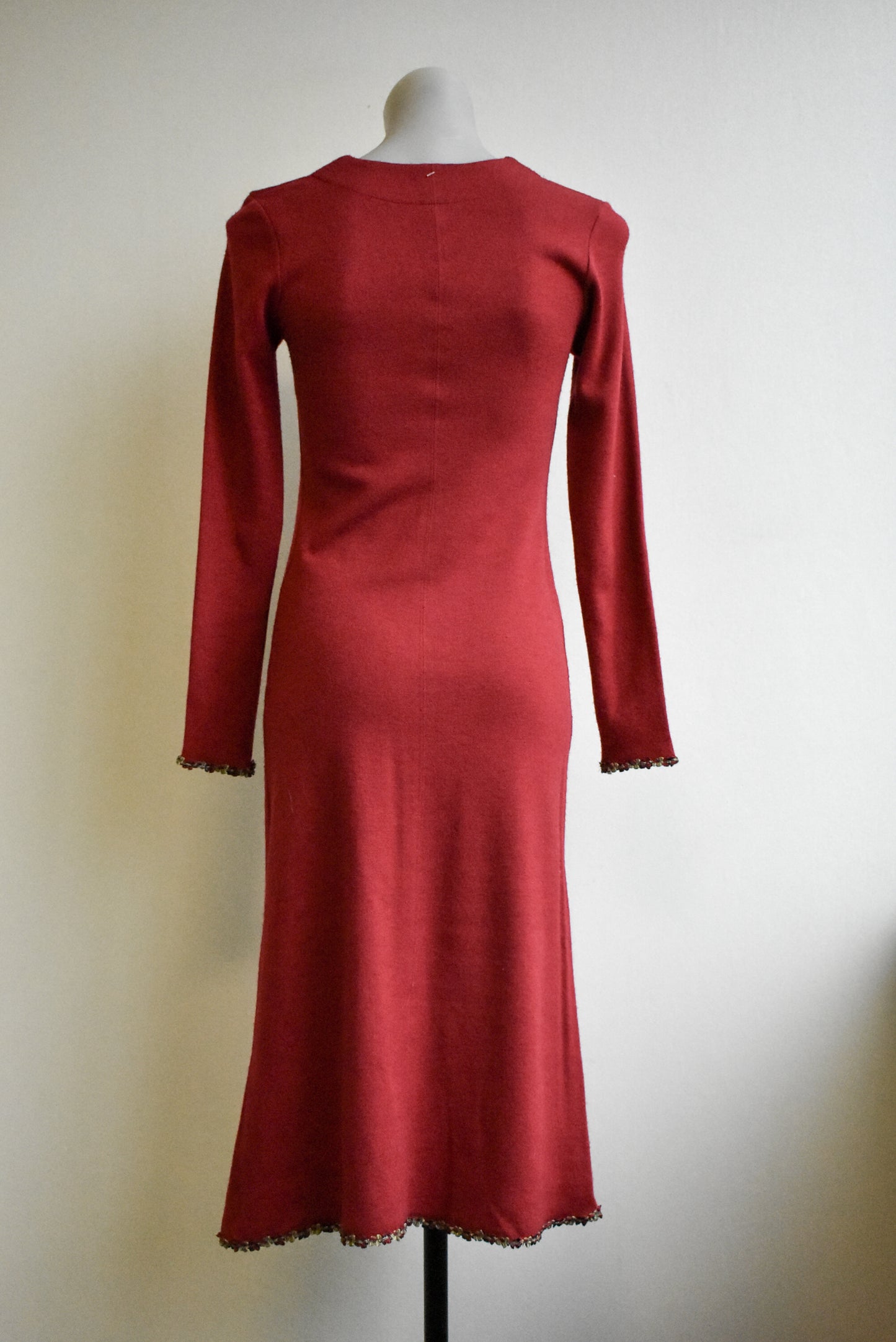Kristen floral hem wool blend dress, size 10