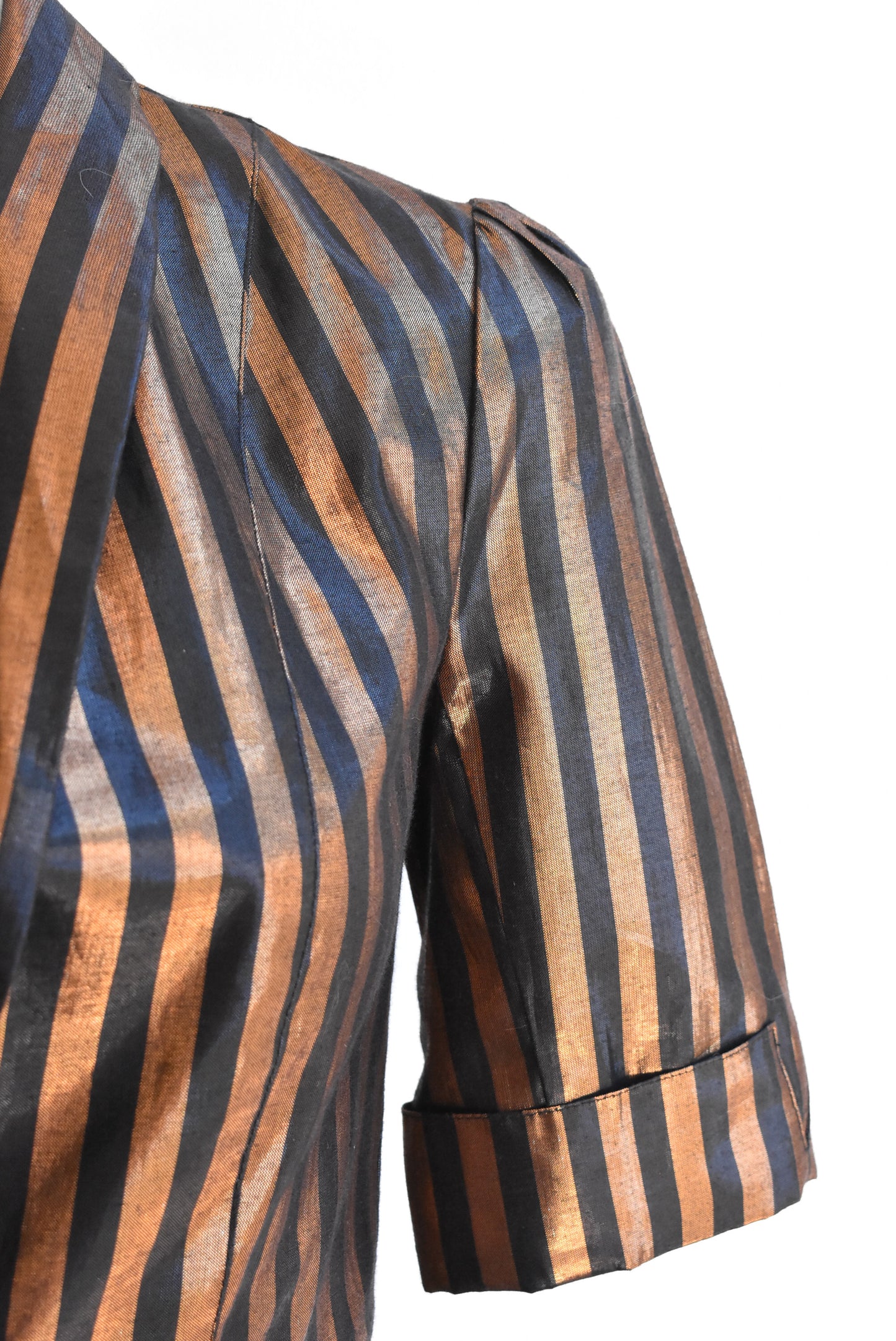 Sass & Bide copper & black lurex top, size XS