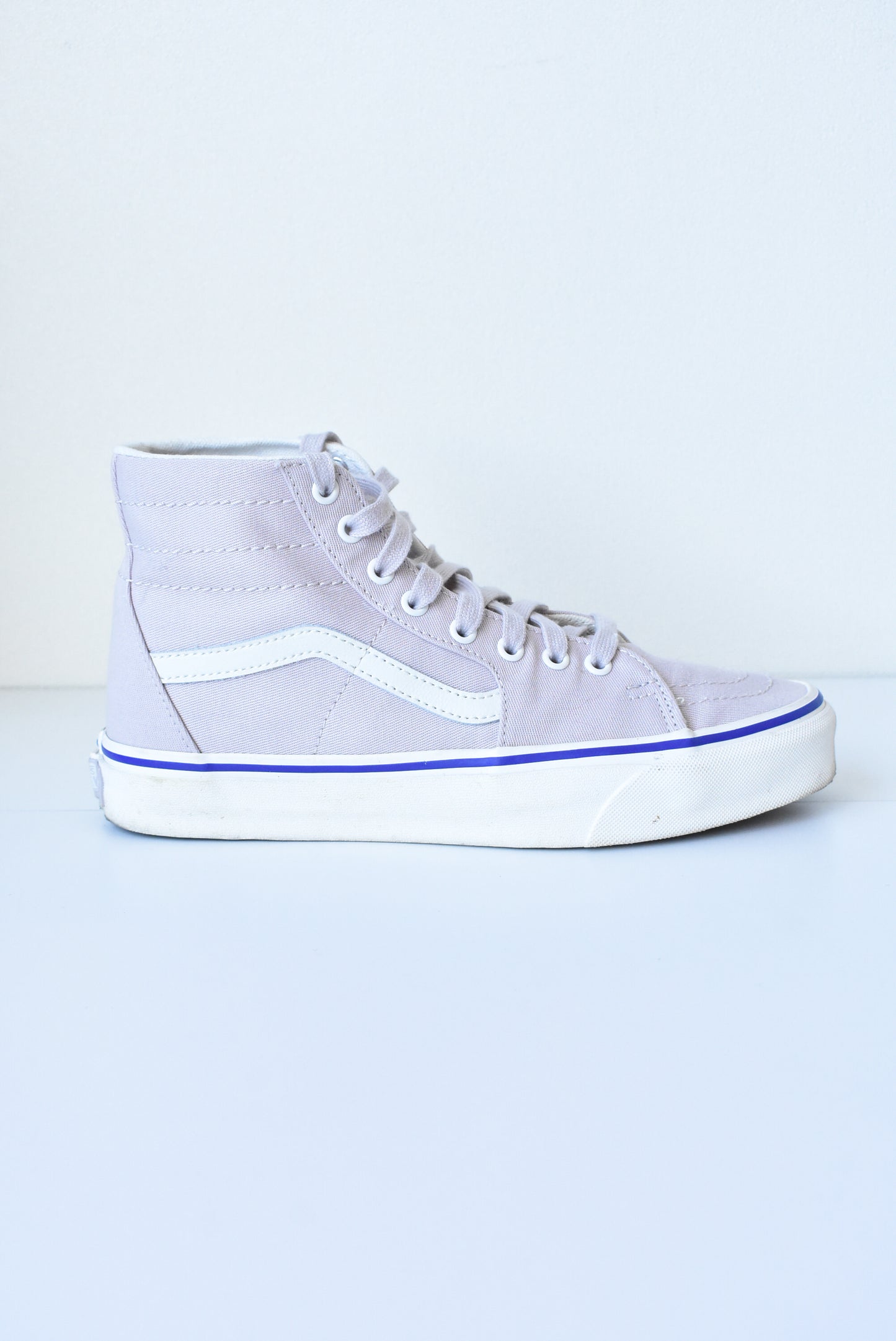 Vans SK8-Hi lilac canvas sneakers, size US Women 9.5 / US Men 8