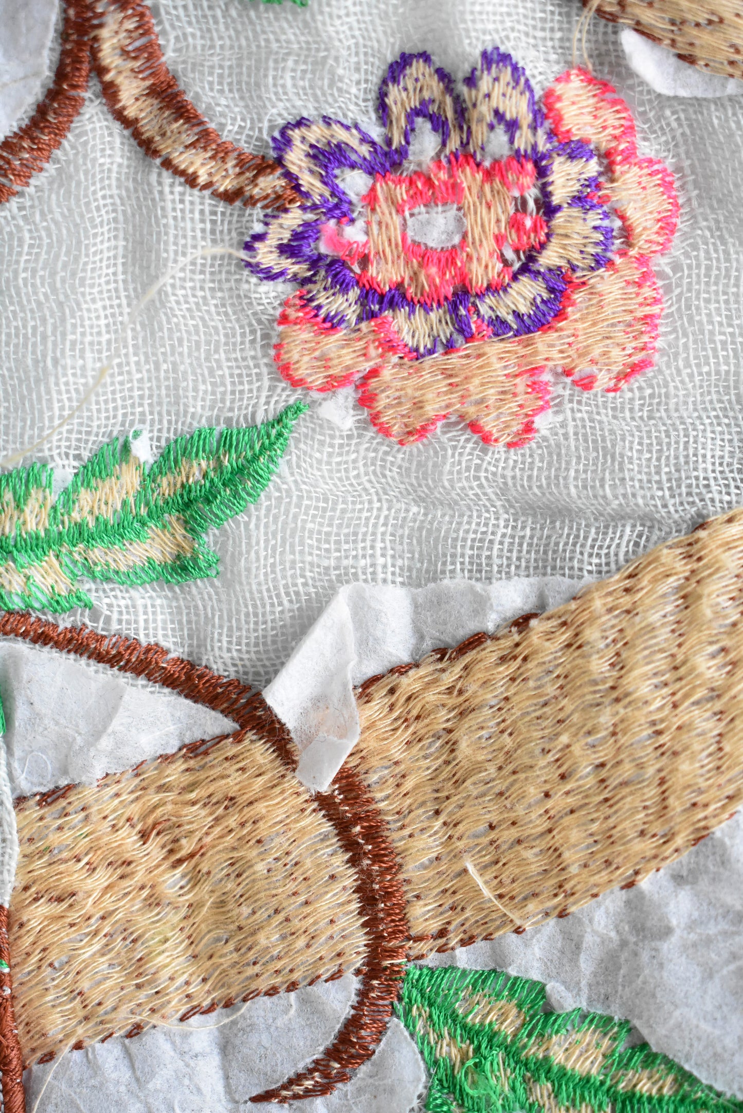 Handmade embroidered linen shirt, size S