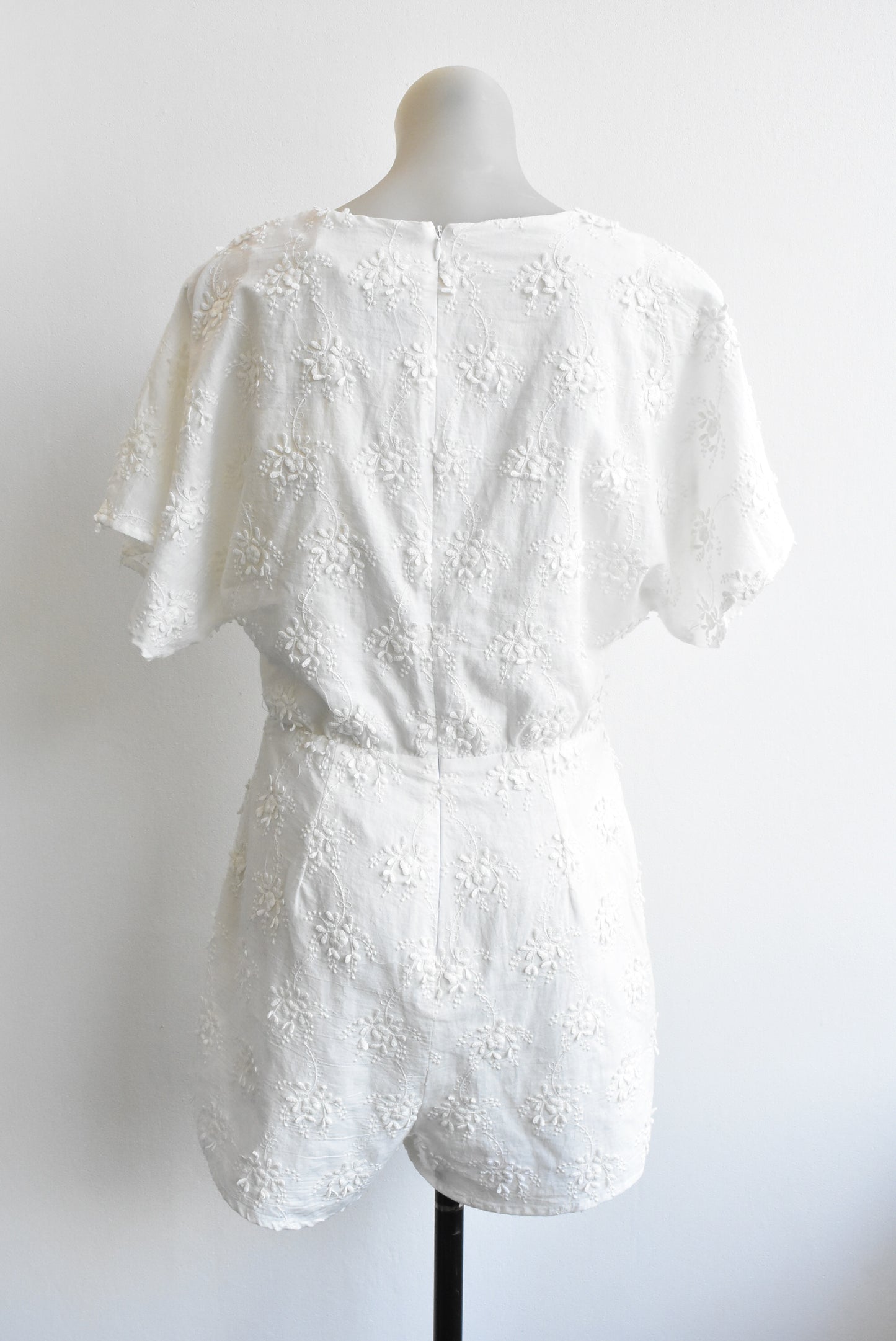 Winona white embroidered 'Grace' playsuit NEW, size S
