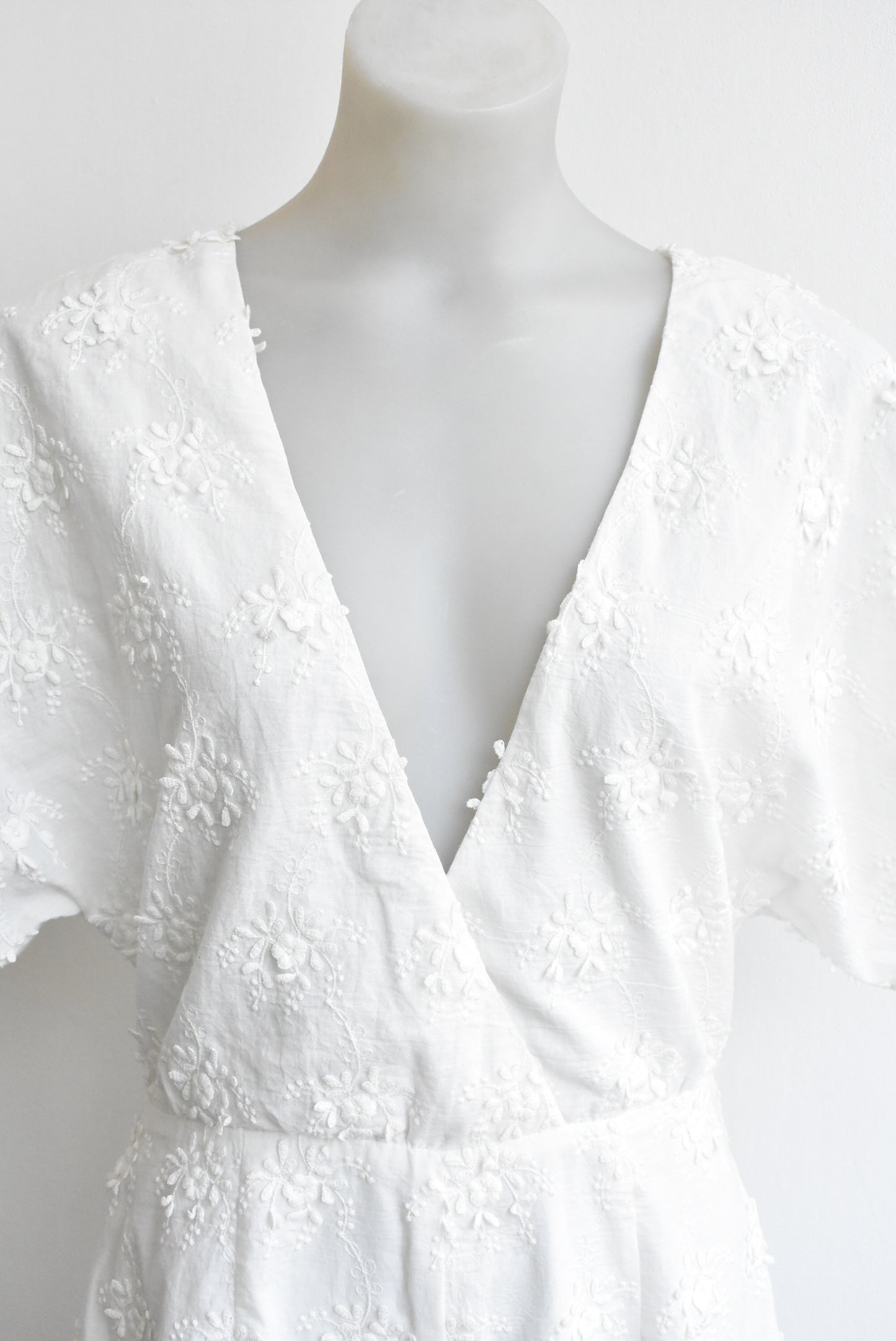 Winona white embroidered 'Grace' playsuit NEW, size S